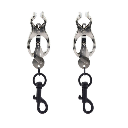 Black Hook Metal Mimi Clip Nipple Clamps With Blac