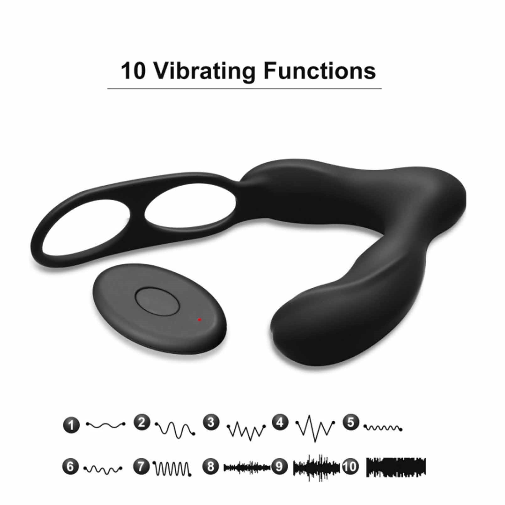 Vibrating Cock Ring with 10 Modes Clitoral Stimula