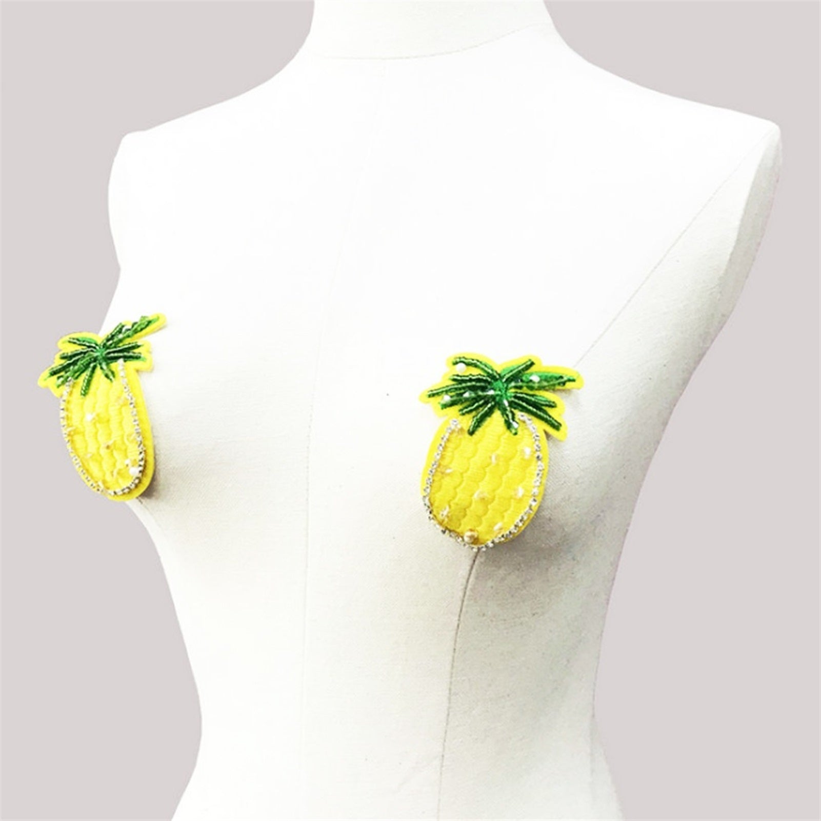 Fruit Cute Embroidered Pineapple Nipple Cover Brea