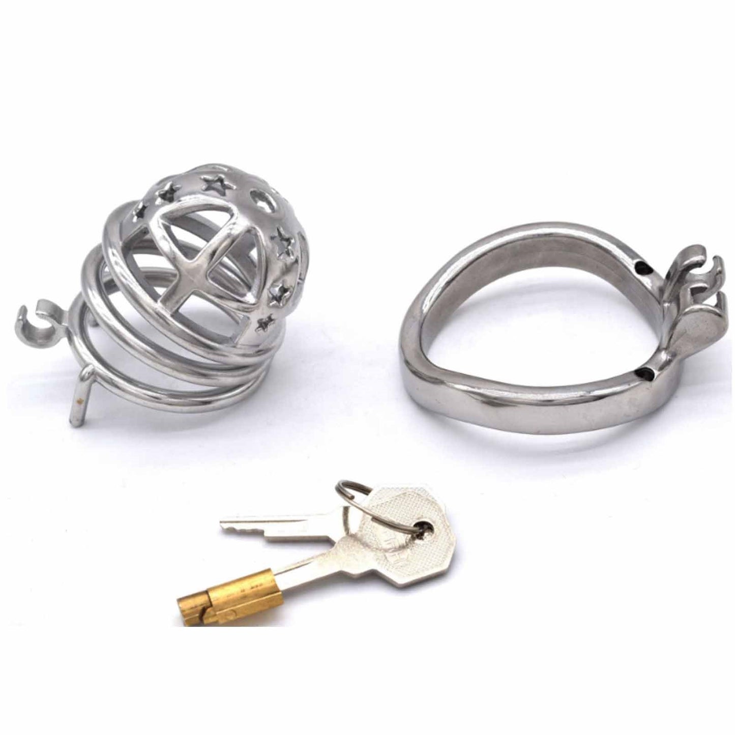 3 Size Stainless-steel Master  Slave Chastity lock