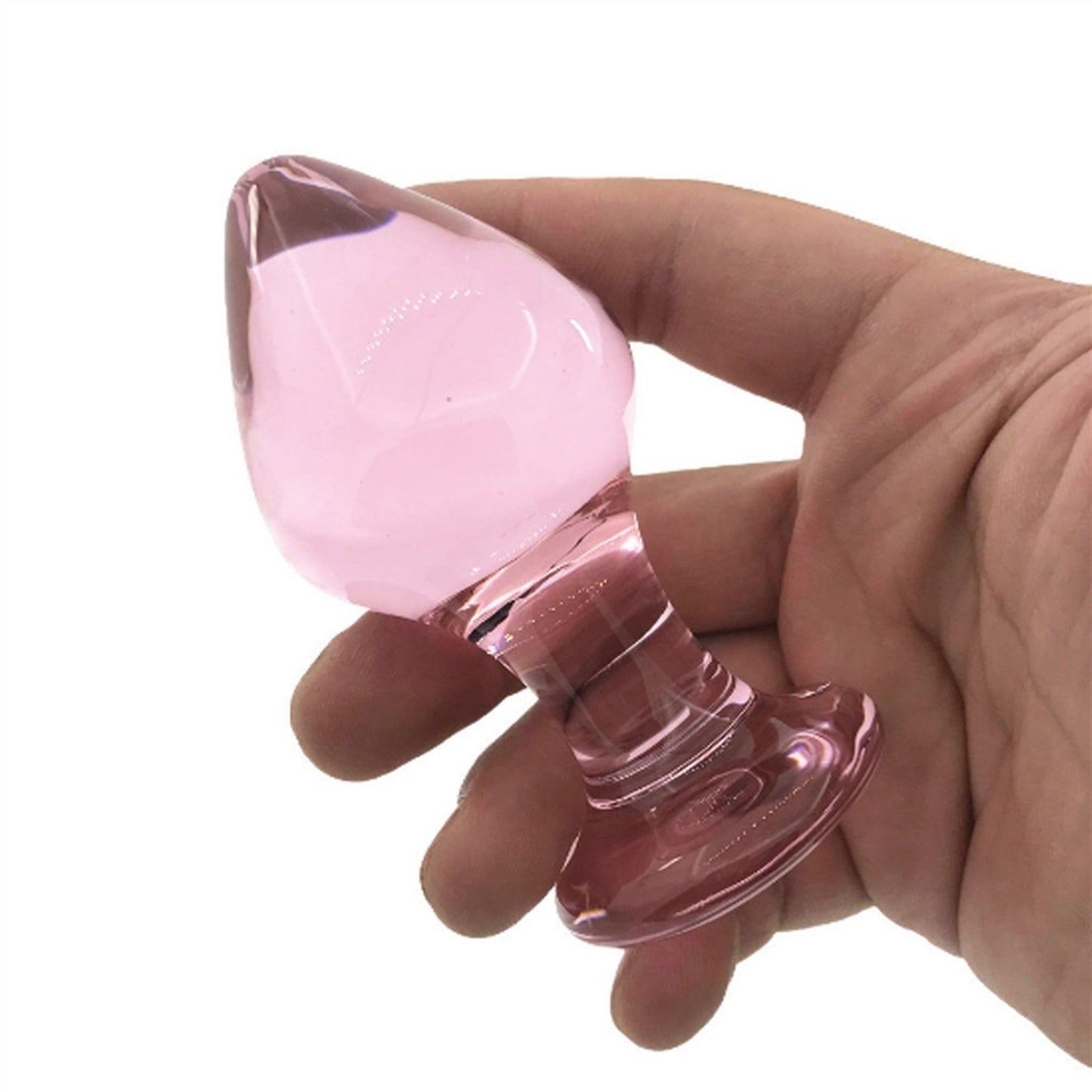 Pink Crystal Glass Penis Anal Plug Anal Plug Produ