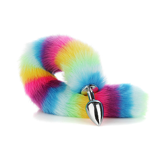 Colorful Removable Imitation Fox Tail Anal Plug Ri