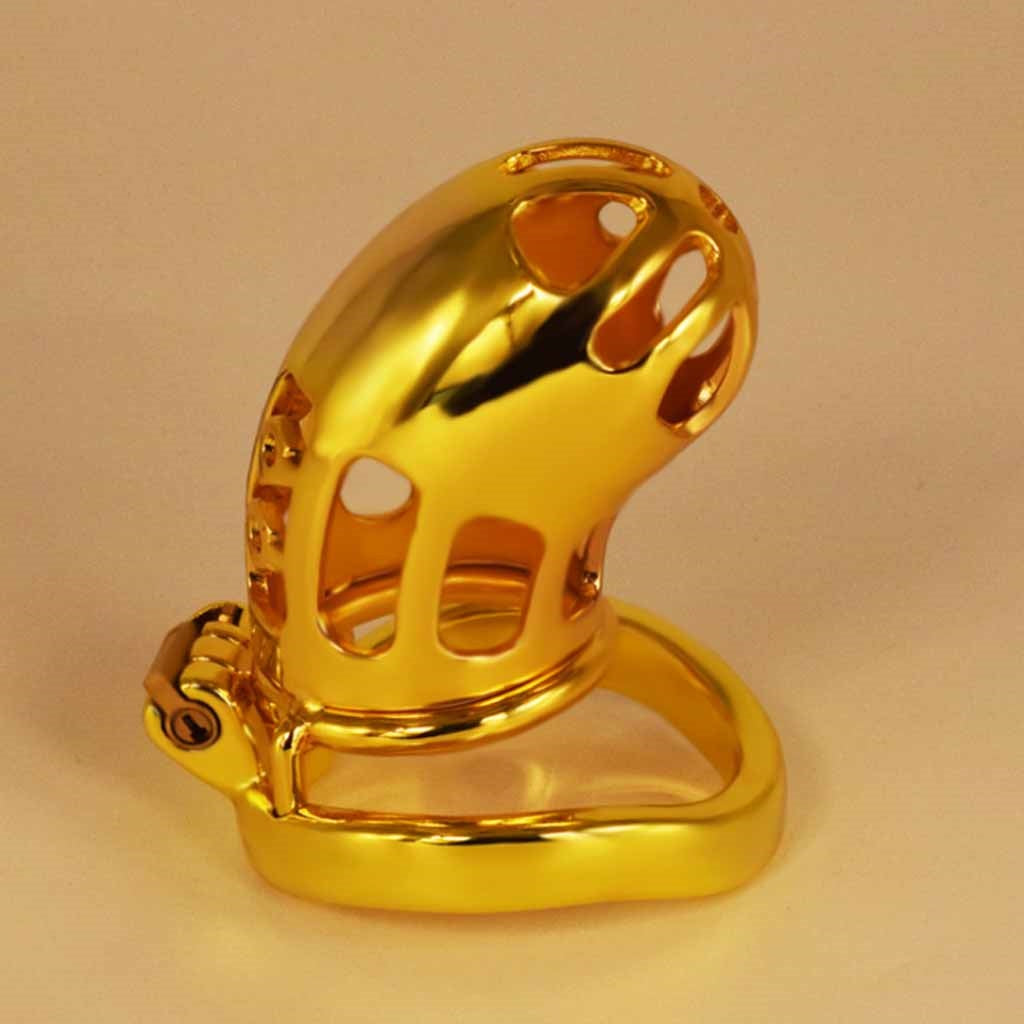 Adult golden metal stainless steel chastity lock h