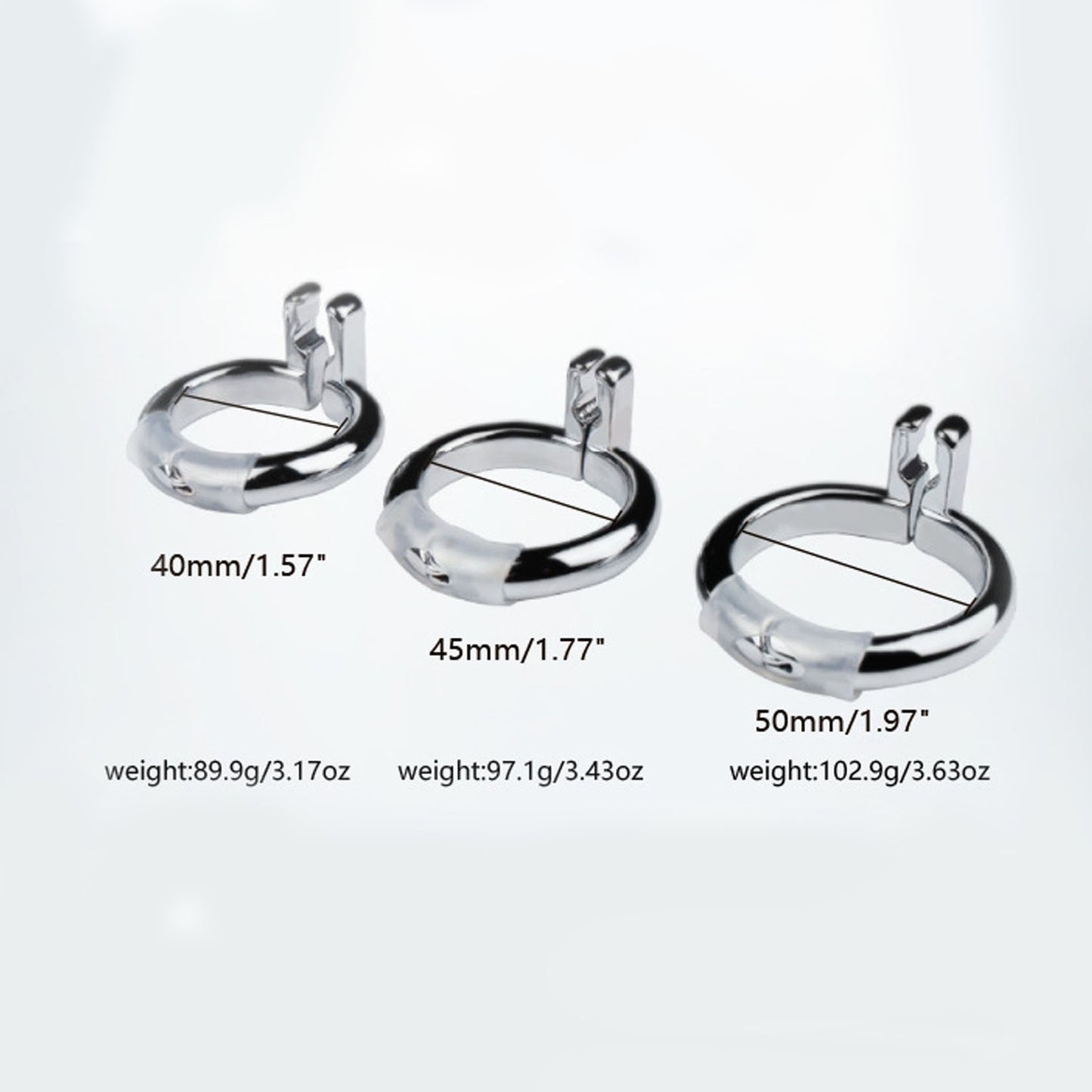 Stainless  Dragon's  Chastity lockHeed Cage Ring D