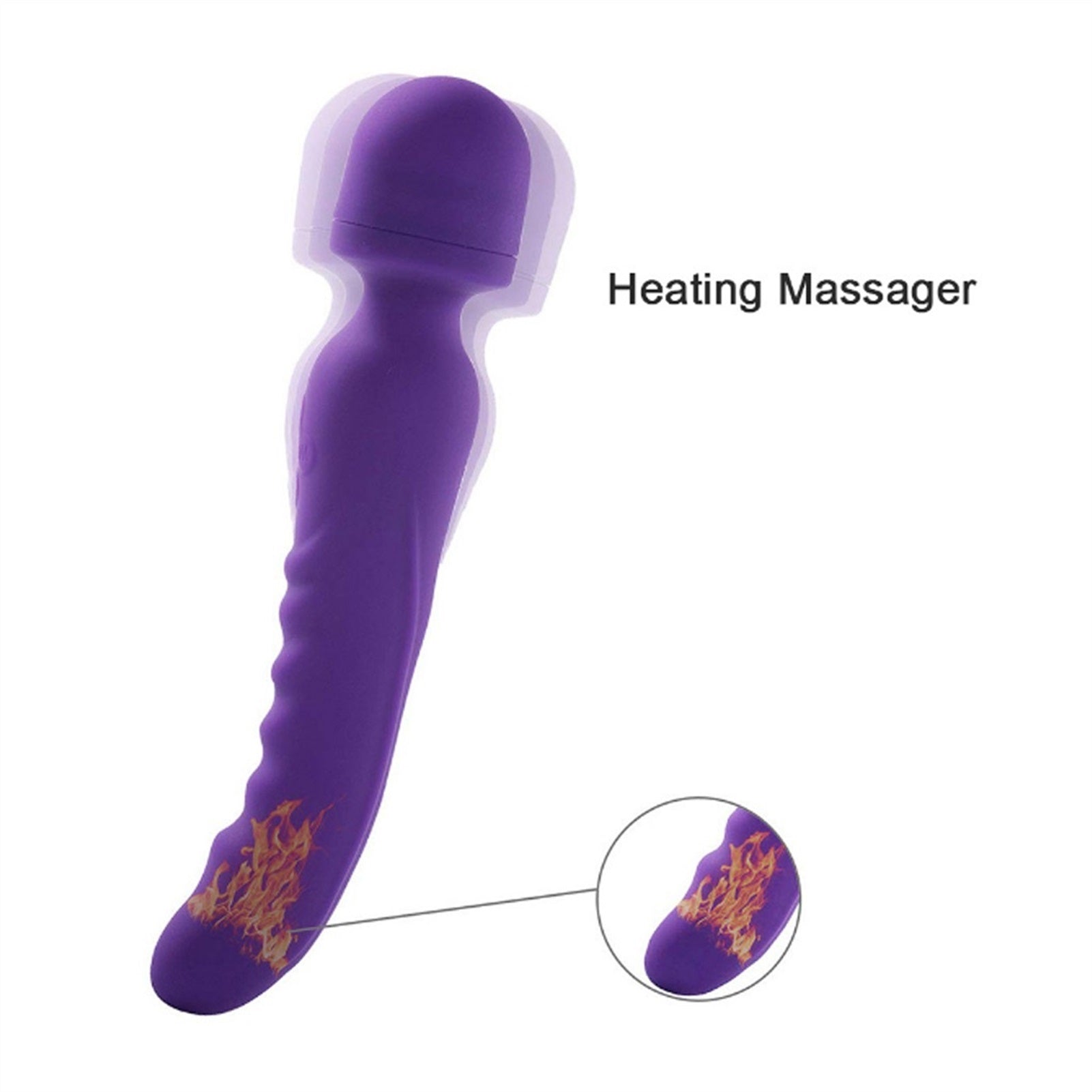 Heating Vibrator Female G-spot Double-headed Av Ro