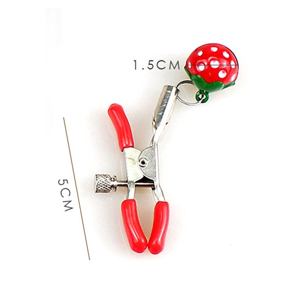 Nipple Clamps With Strawberry Bells For Adult Tool