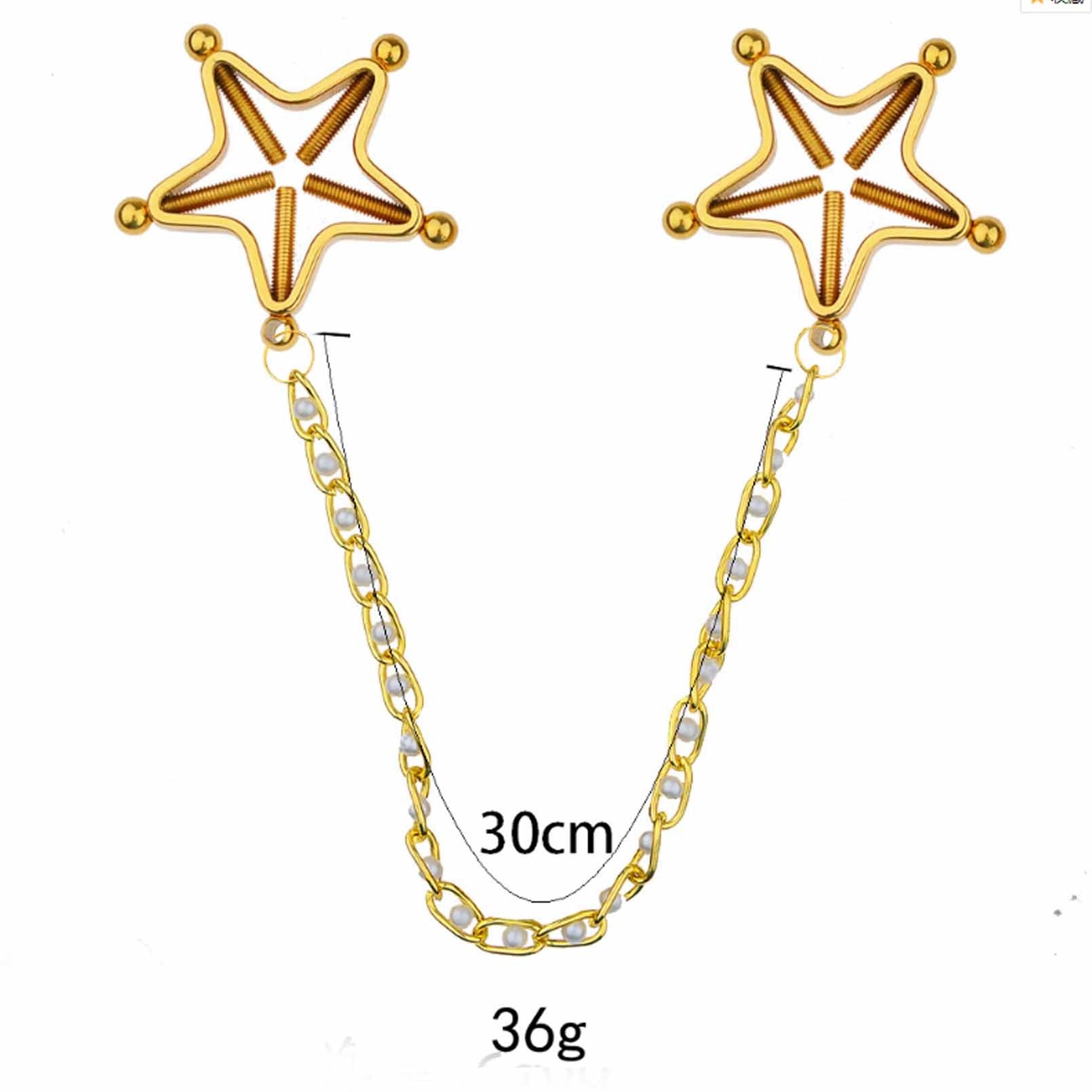 Gold metal Nipple Rings Nipple Shield Ring Chain N