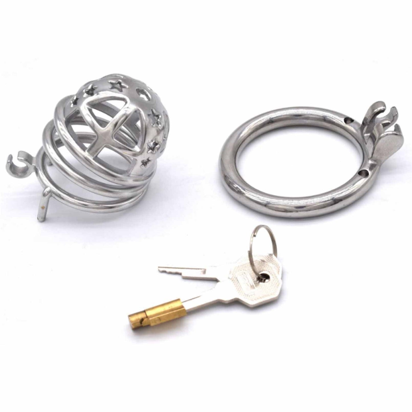 3 Size Stainless-steel Master  Slave Chastity lock