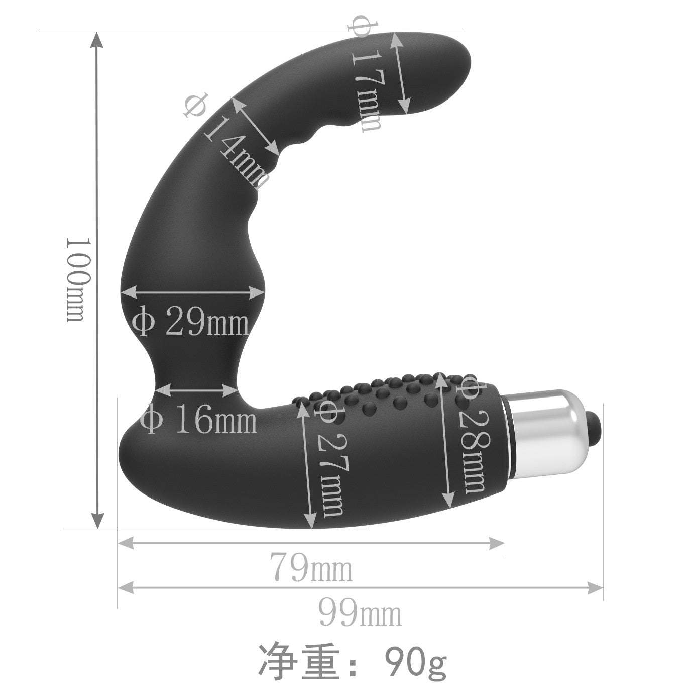 Male and Female Remote Control Prostate Massager, 