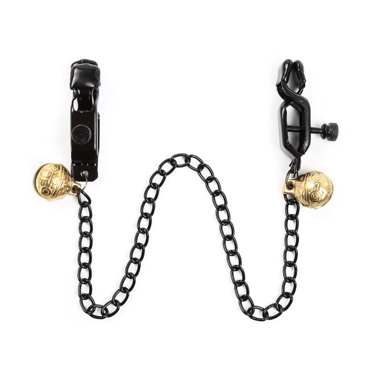 Metal Chain Bell Alligator Clip Nipple Clamps With