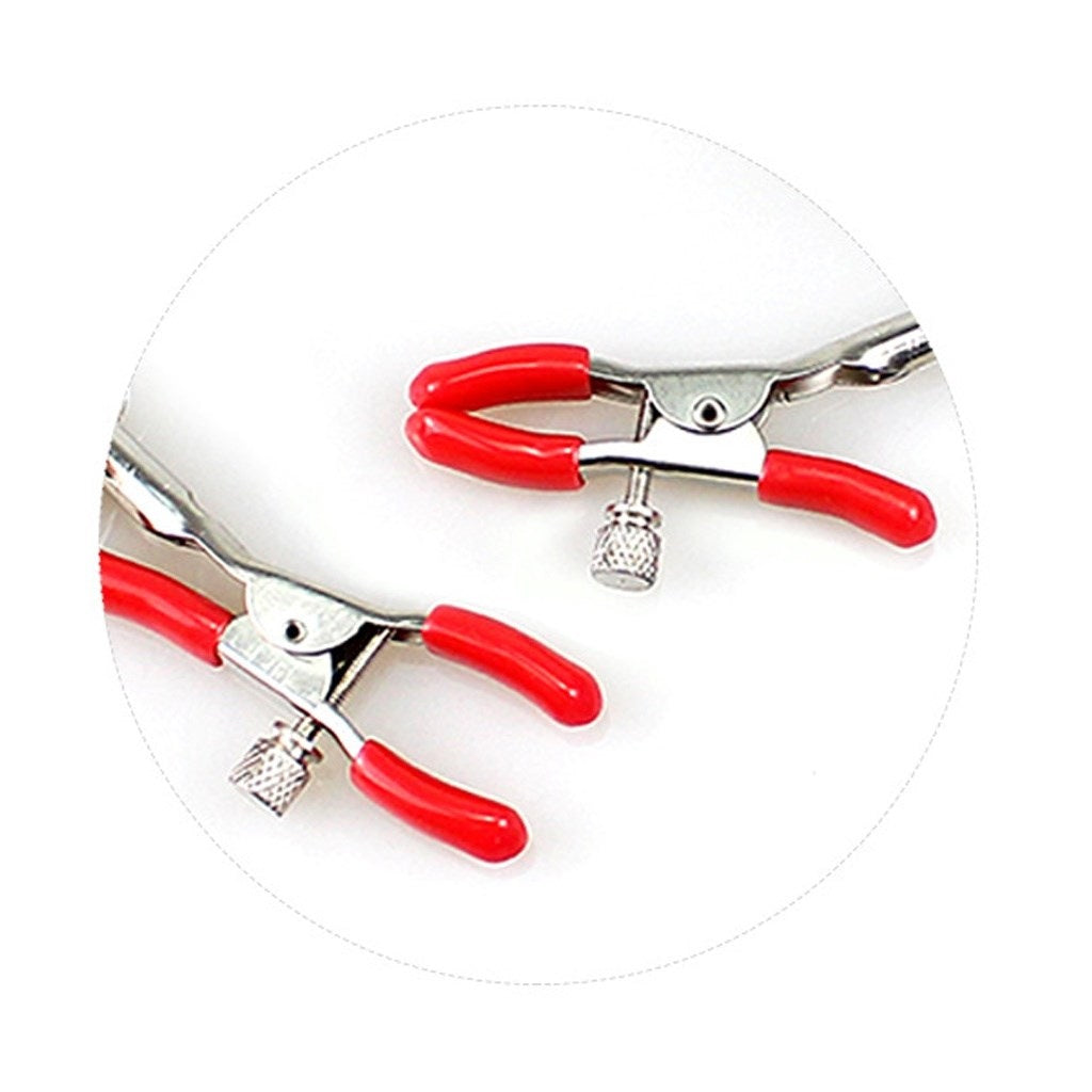 Strawberry Suit Nipple Clamps With Strawberry Bell