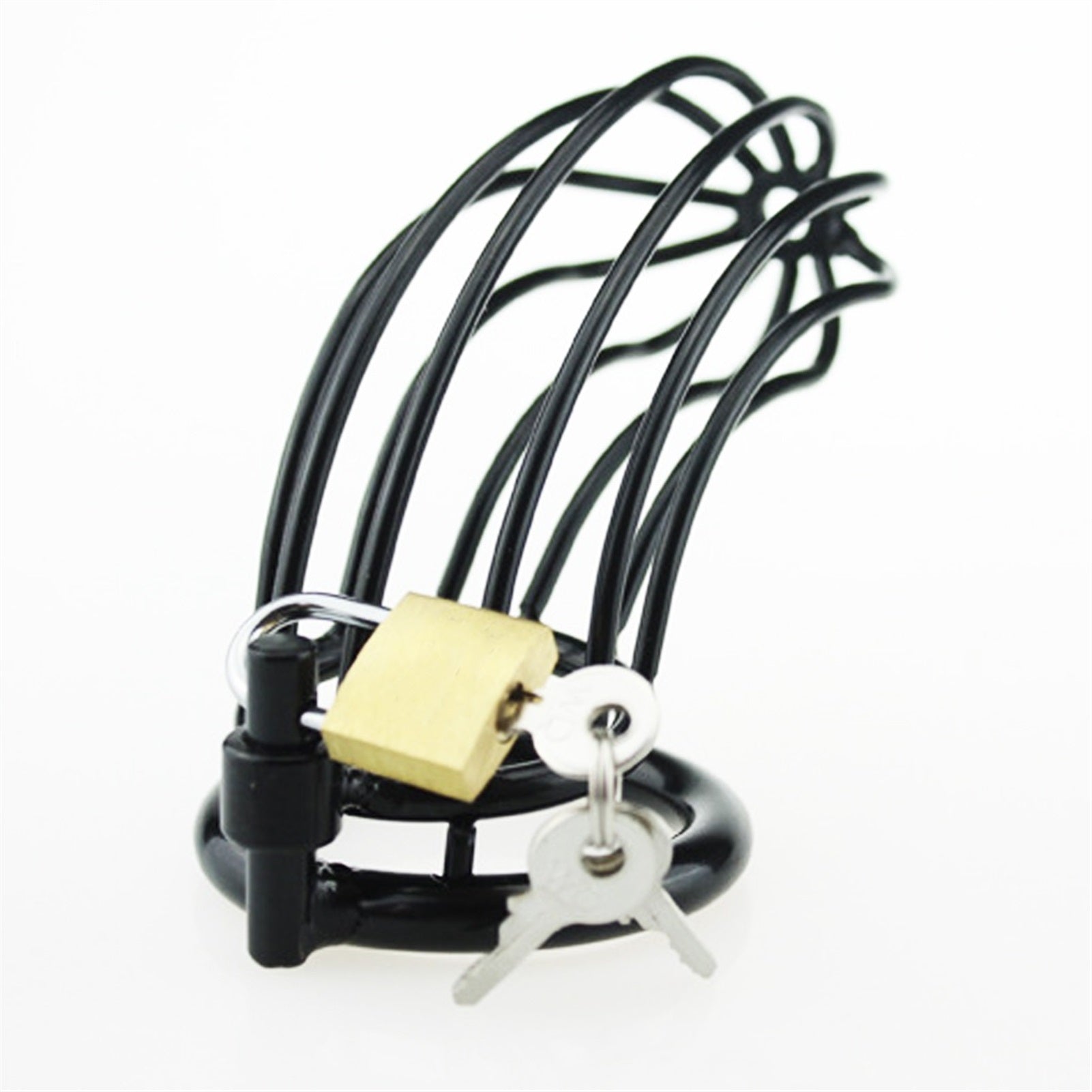 Black Protection Cage Ring Male Device Belt Cage U