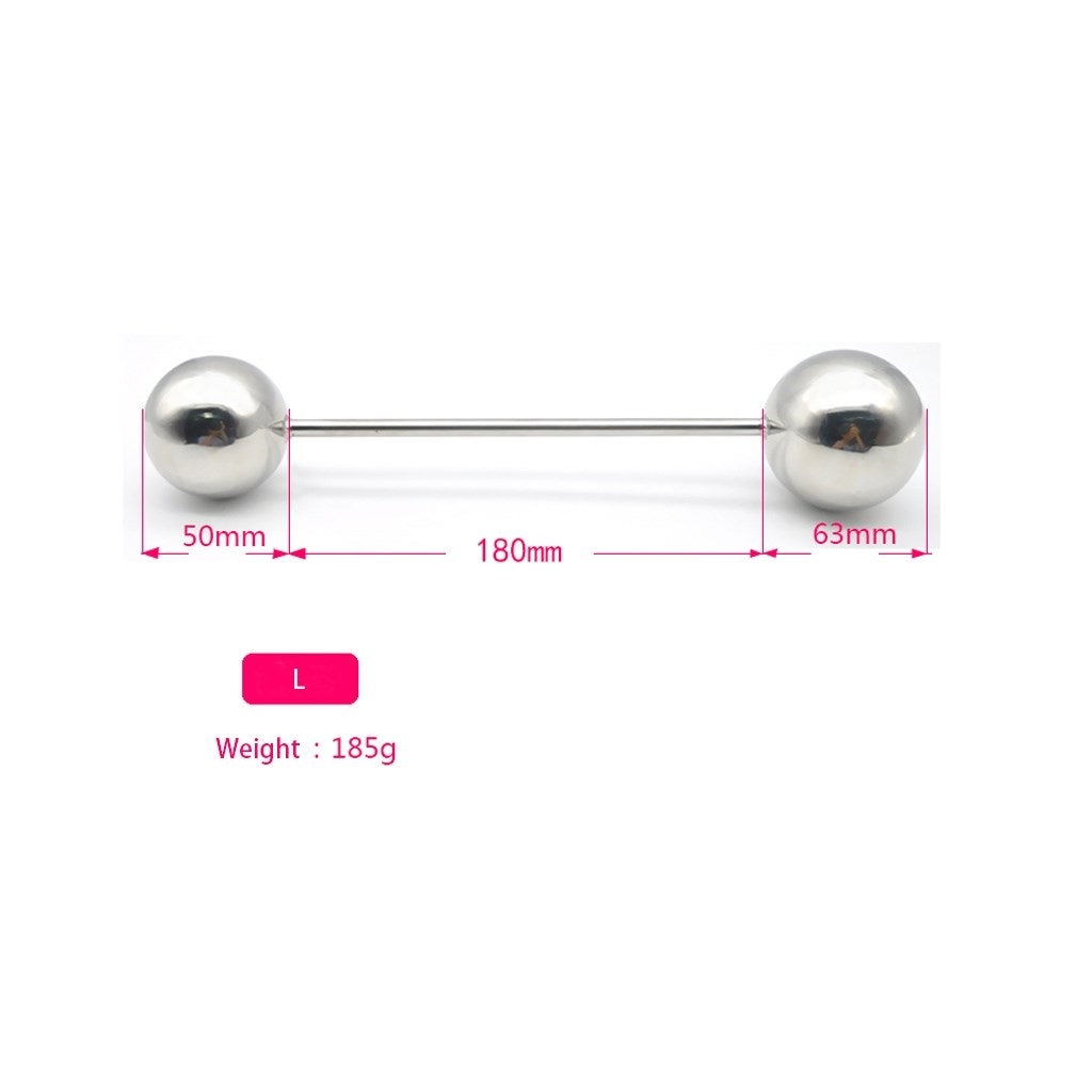 2 Balls Stainless Steel Plug Rod Toys