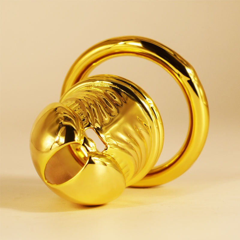 28 sets of men's golden metal chastity lock chasti