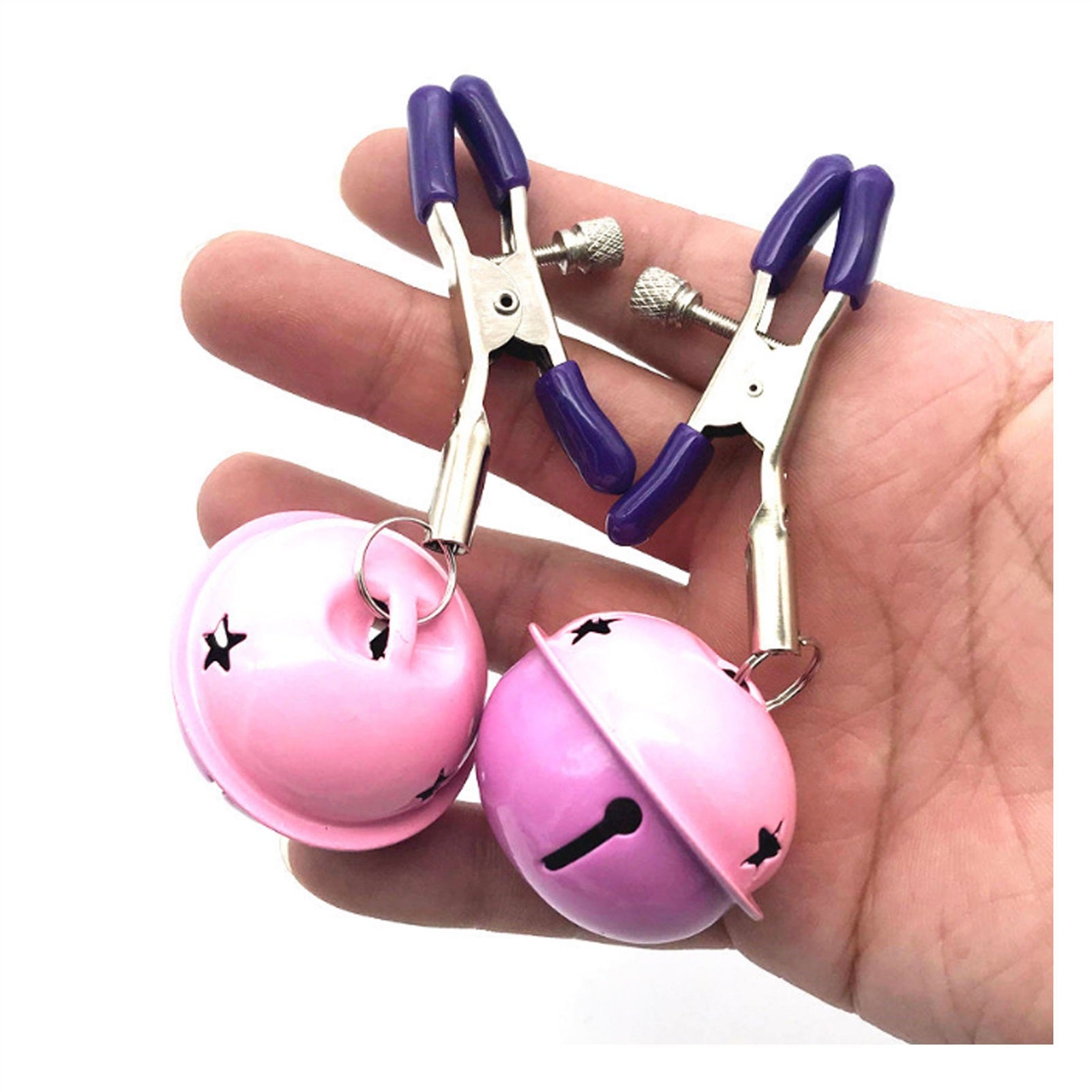 Pink Purple Bell Milk Clip Metal Clip Nipple Clamp