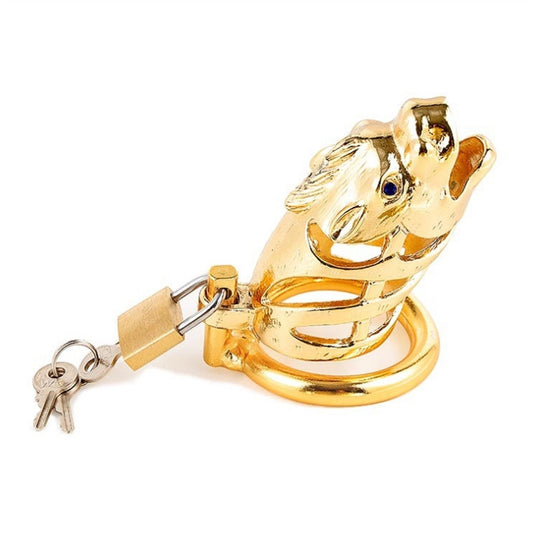 Horse Head Metal Chastity Lock Male Appliance Peni