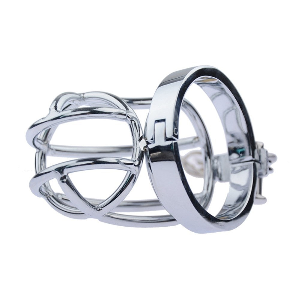 Stainless Steel Metal Protection cage Ring Male De