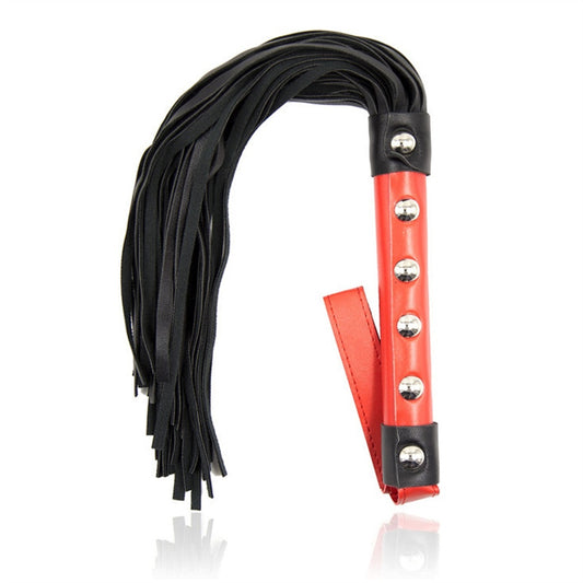 PU Black Red Handle, Whip A Row Of Bound Toys With