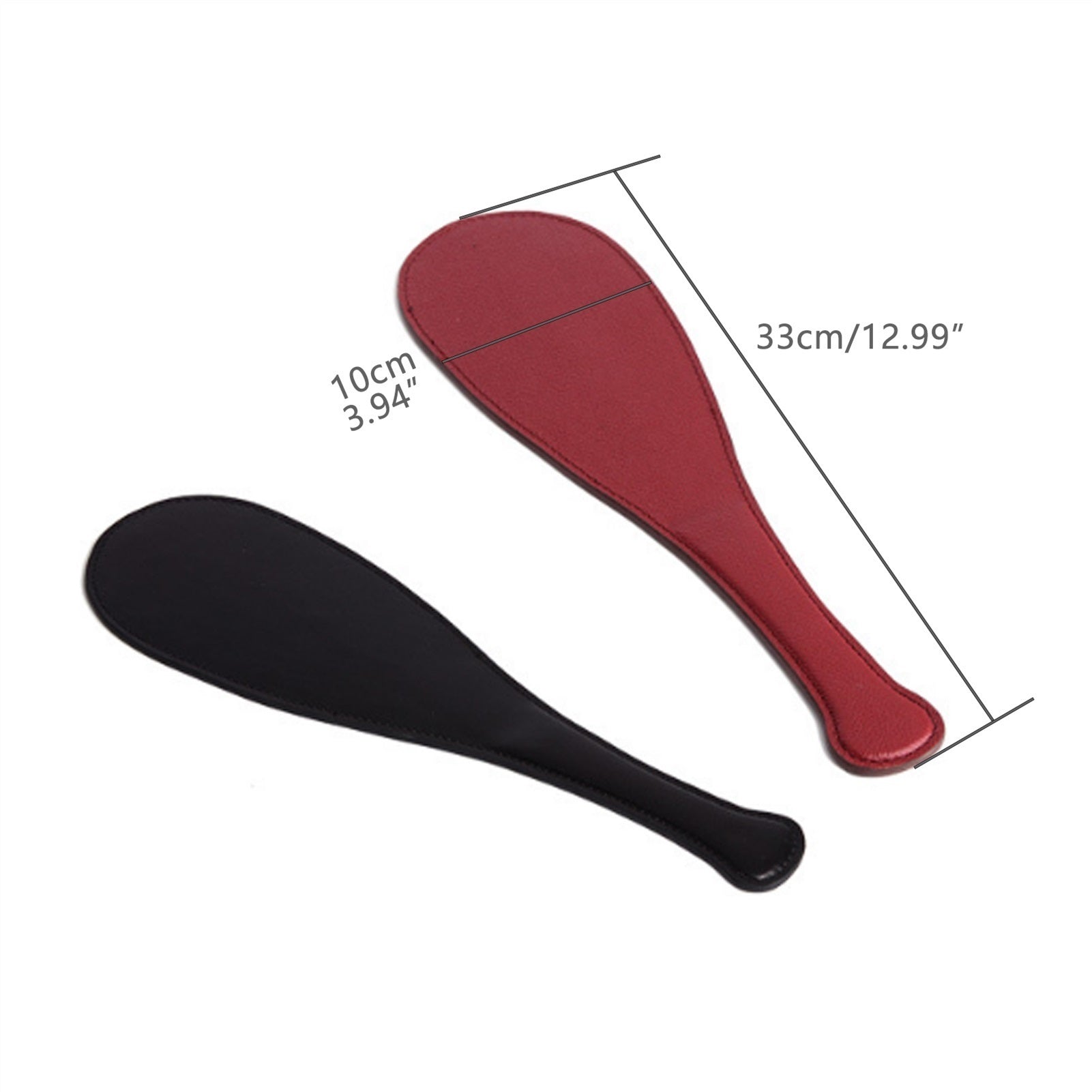 3-piece Set PU Leather Oval Ruler Hand Racket To P