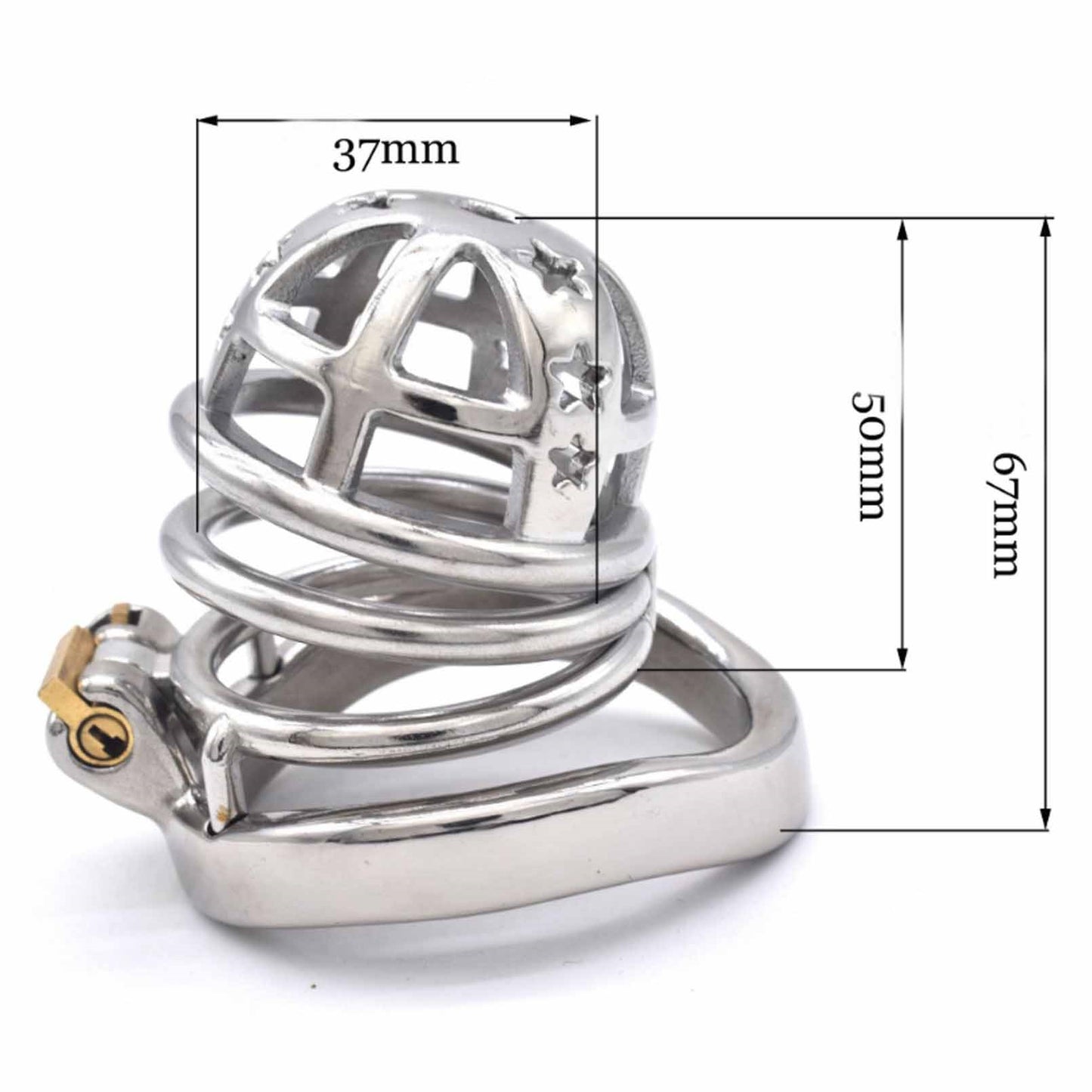 3 Size Stainless-steel Master  Slave Chastity lock