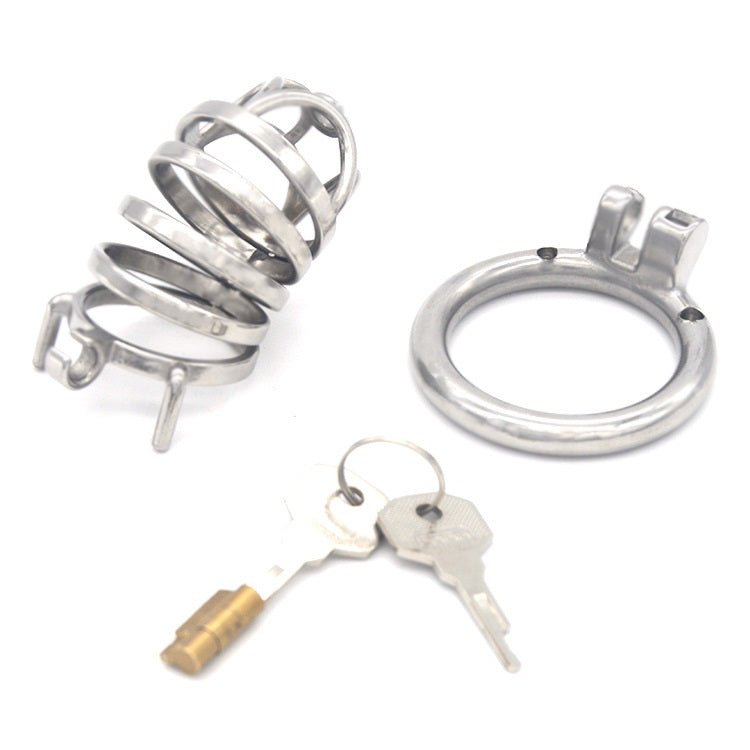 Male Cock Cage Chastity Device, Stainless Steel Ha