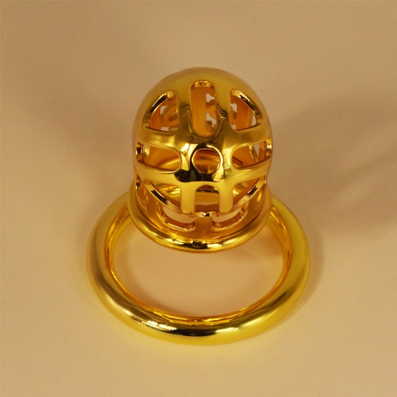 28 sets of men's golden metal chastity lock chasti