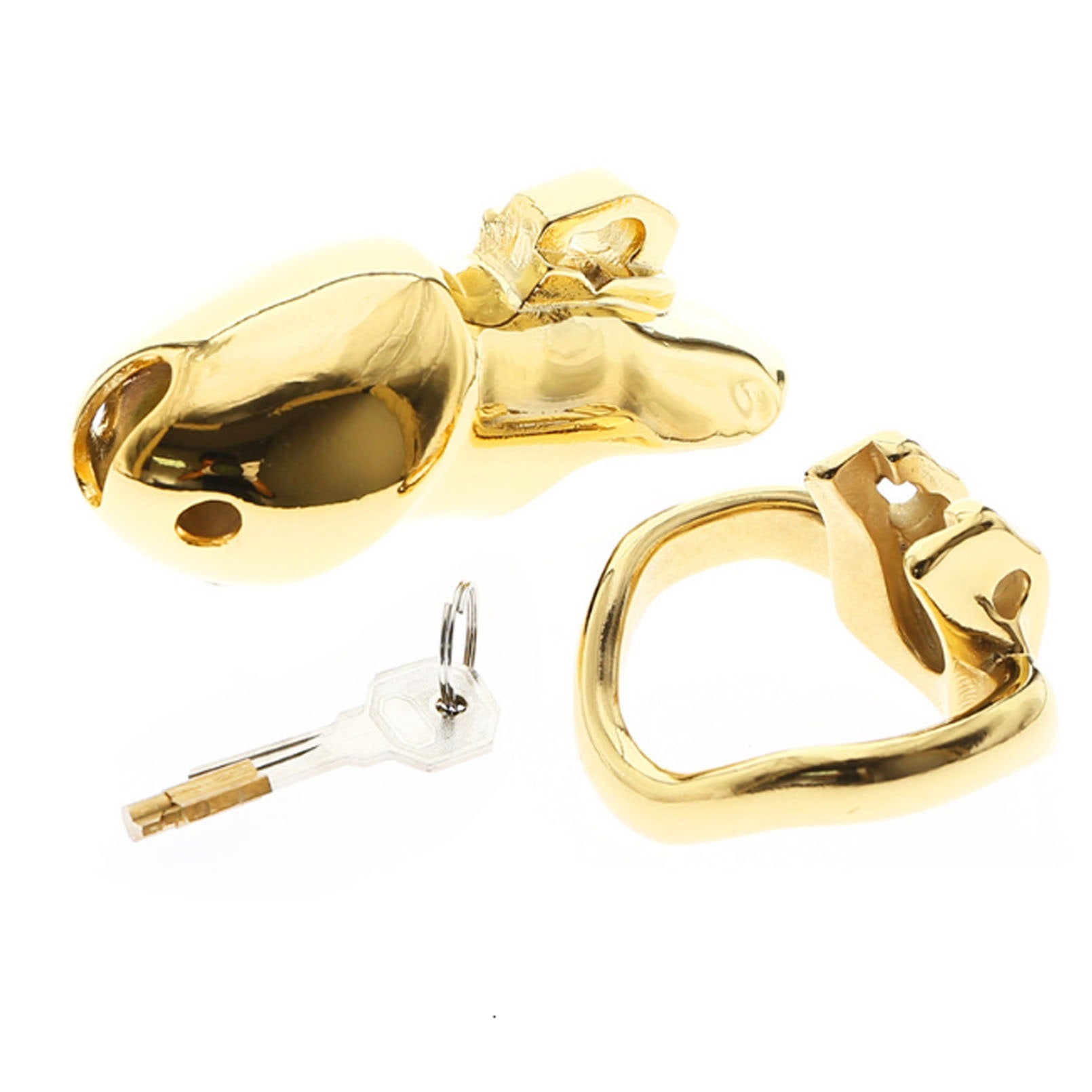 Gold Chastity Lock Chastity Device Penis Protectio