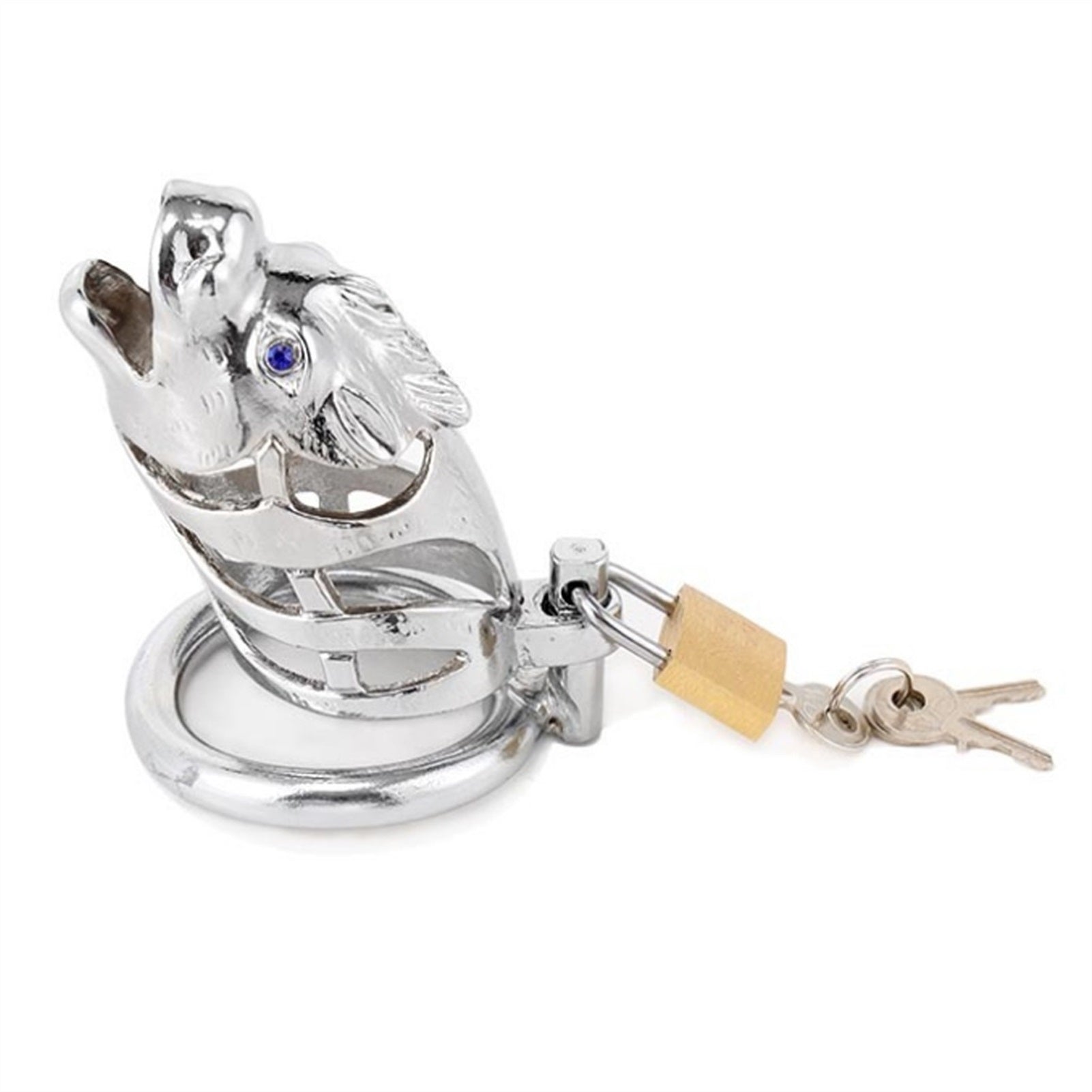 Horse Head Metal Chastity Lock Male Appliance Peni