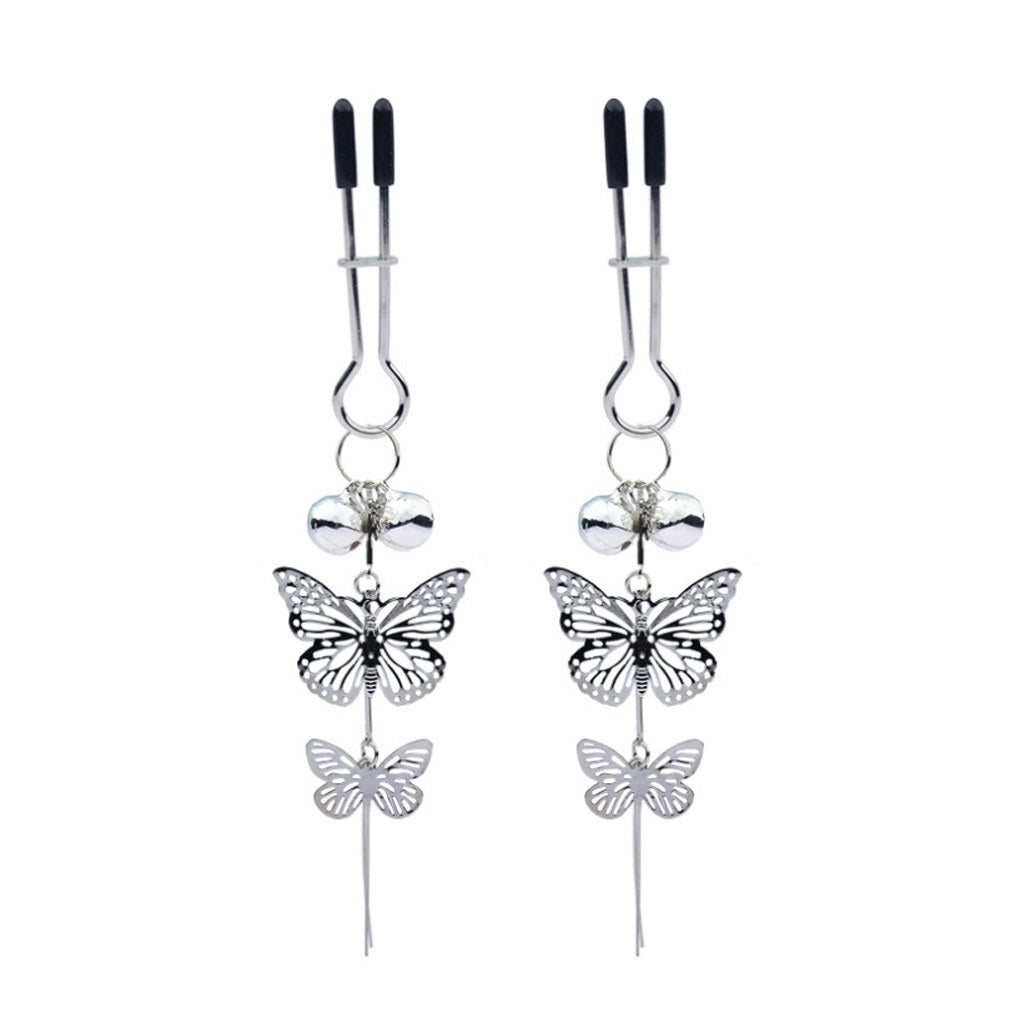 Good Look Butterfly Pendant With 2 Bells Nipple Cl