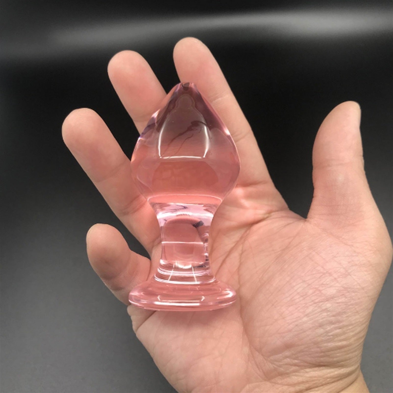 Pink Crystal Glass Penis Anal Plug Anal Plug Produ