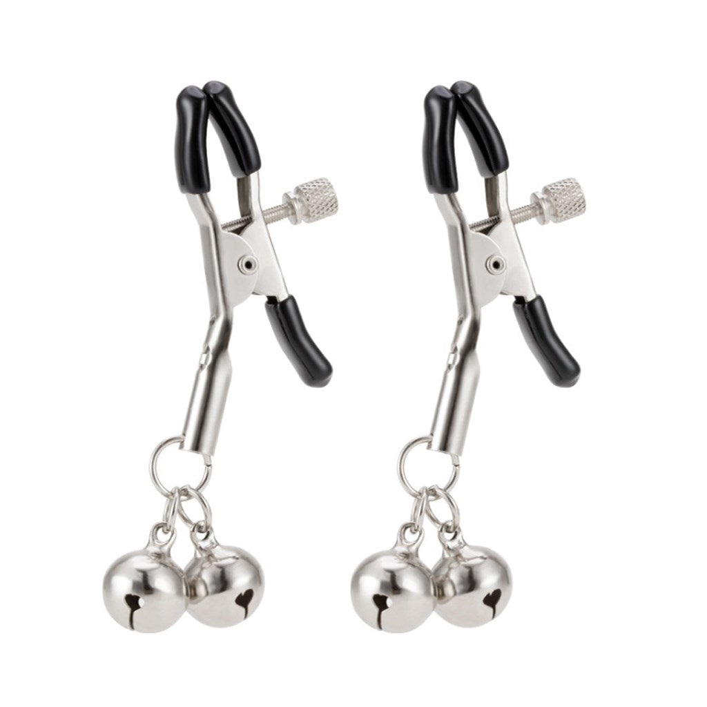 Metal Clip Nipple Clamps With 2 Bells For Chest St