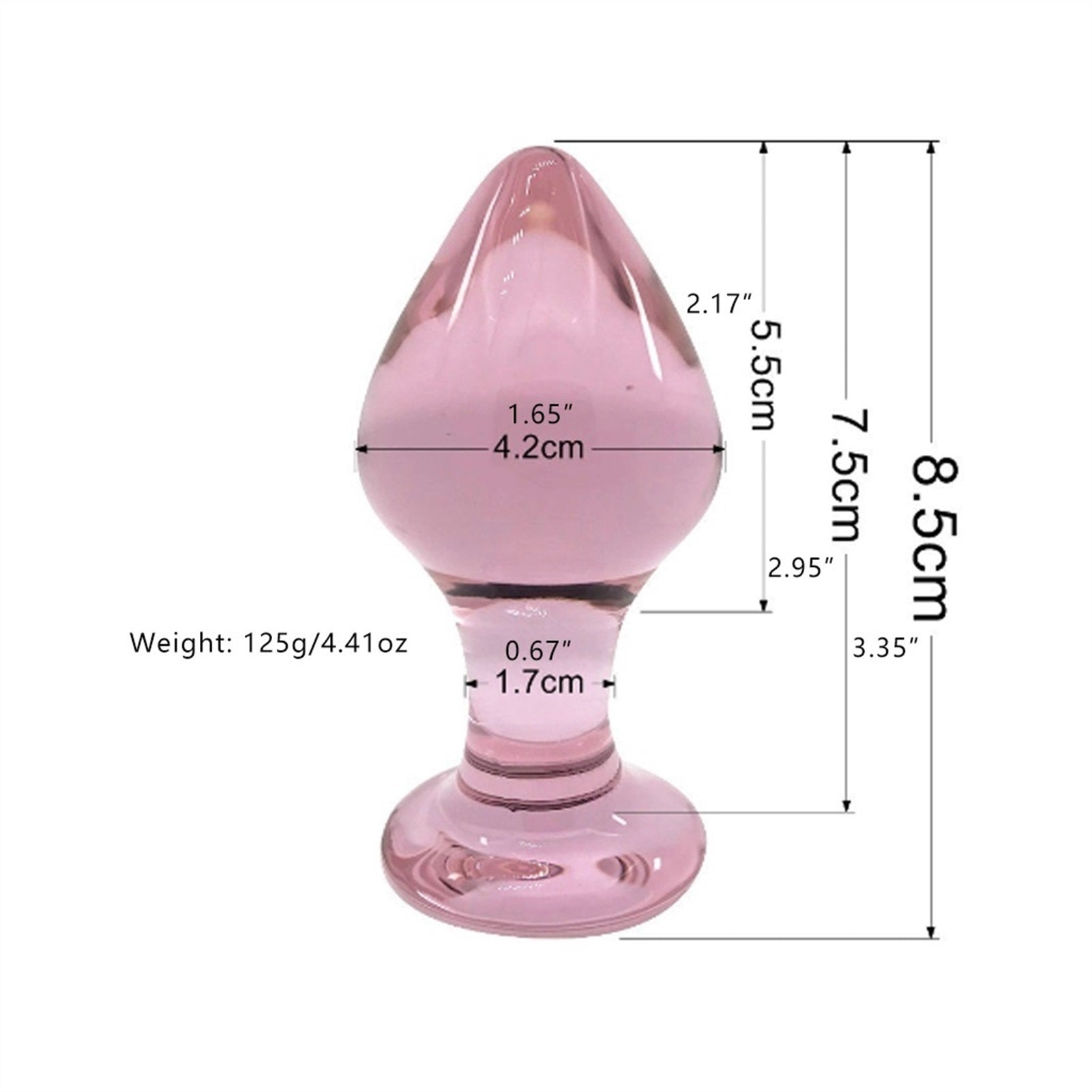 Pink Crystal Glass Penis Anal Plug Anal Plug Produ