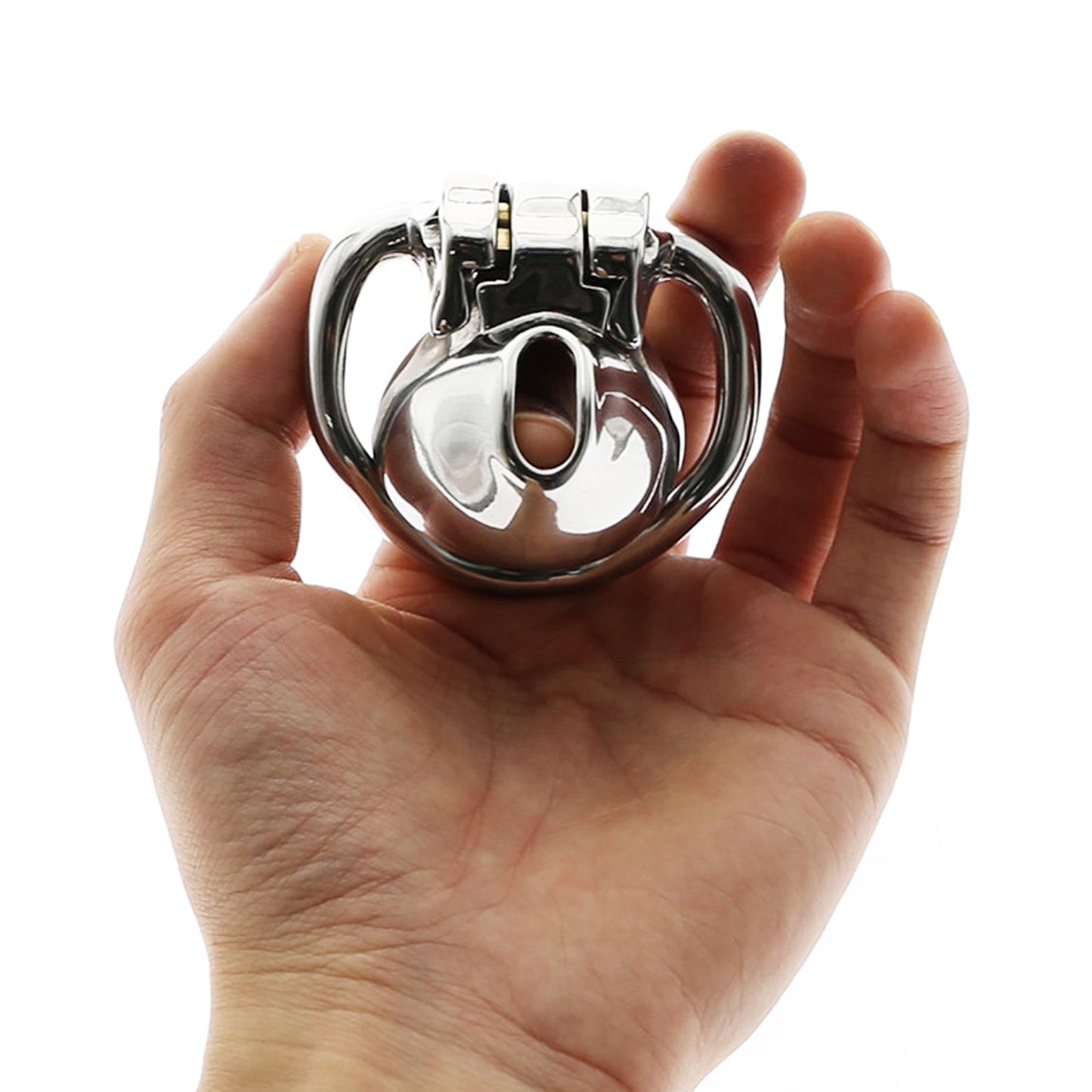 Stainless Steel Cage Metal Urethral Chastity Lock 