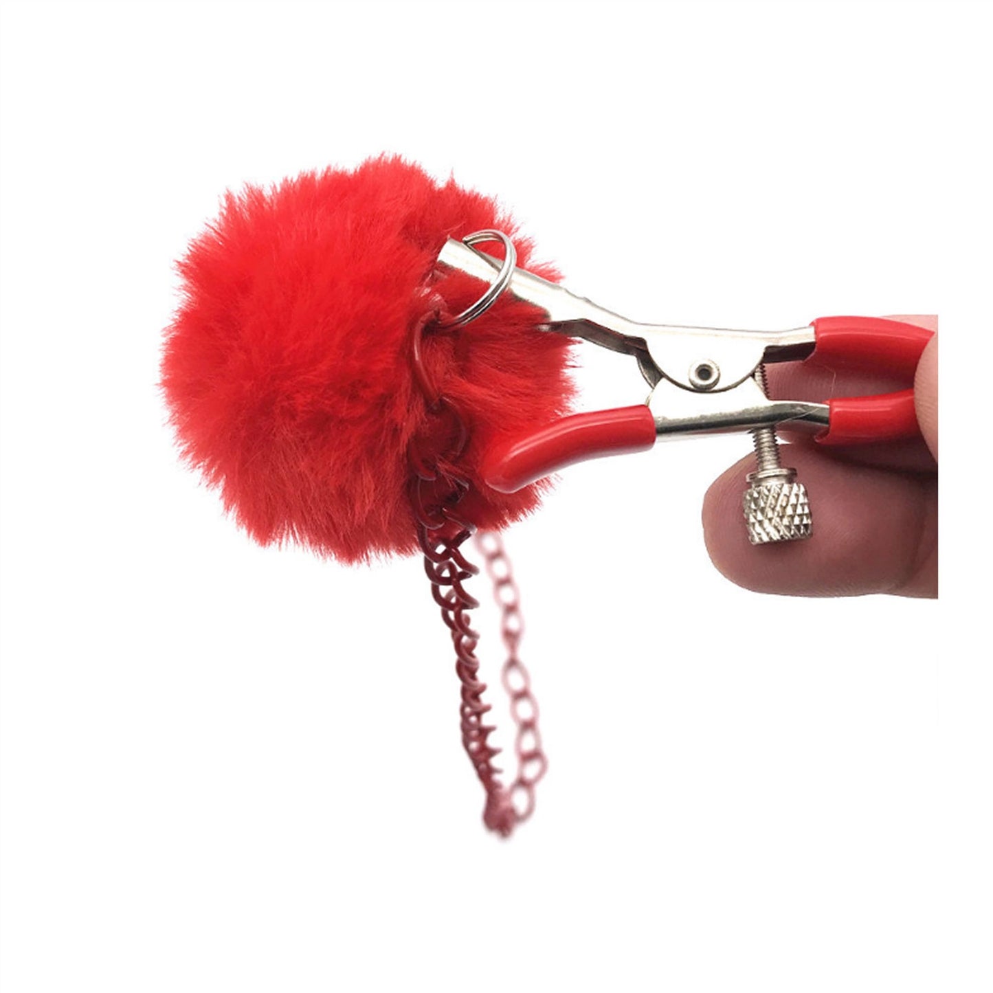 Red Chain Milk Clip Metal Clip Nipple Clamps With 