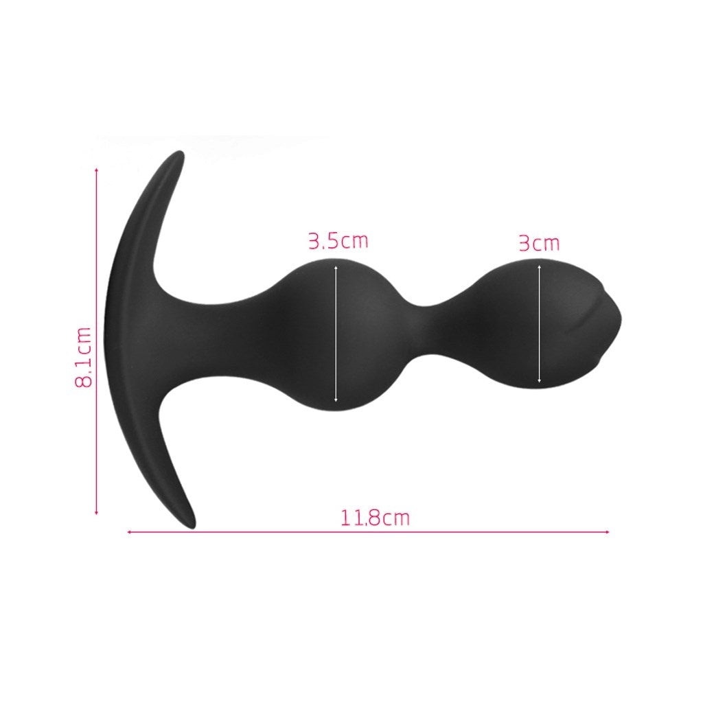 2 Balls PVC Small Raju Plug Tool（Black)