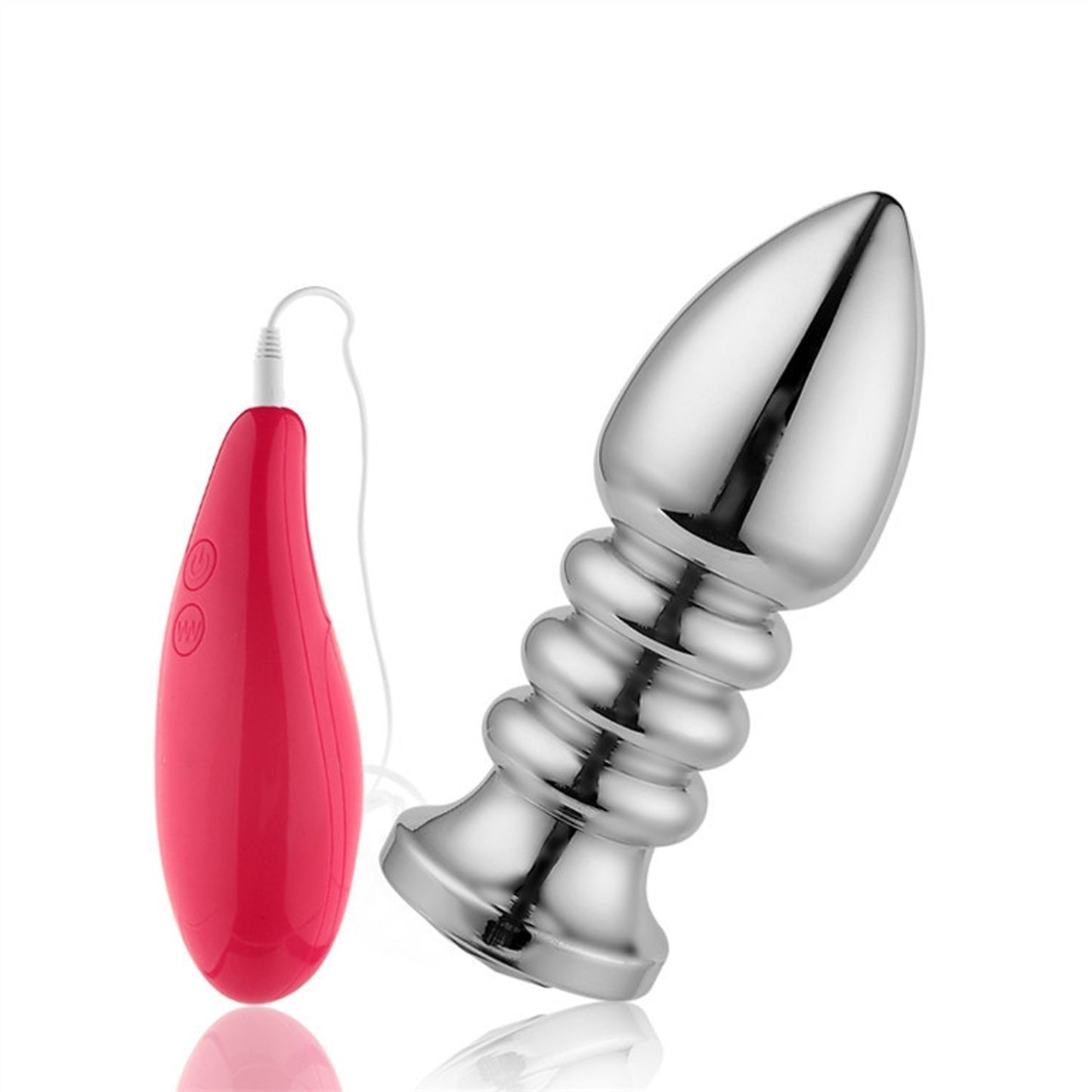 Remote Control Metal Stainless Steel Anal Plug Rin