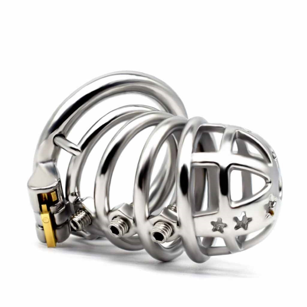 Stainless Steel Male Chastity Device Ergonomic Des