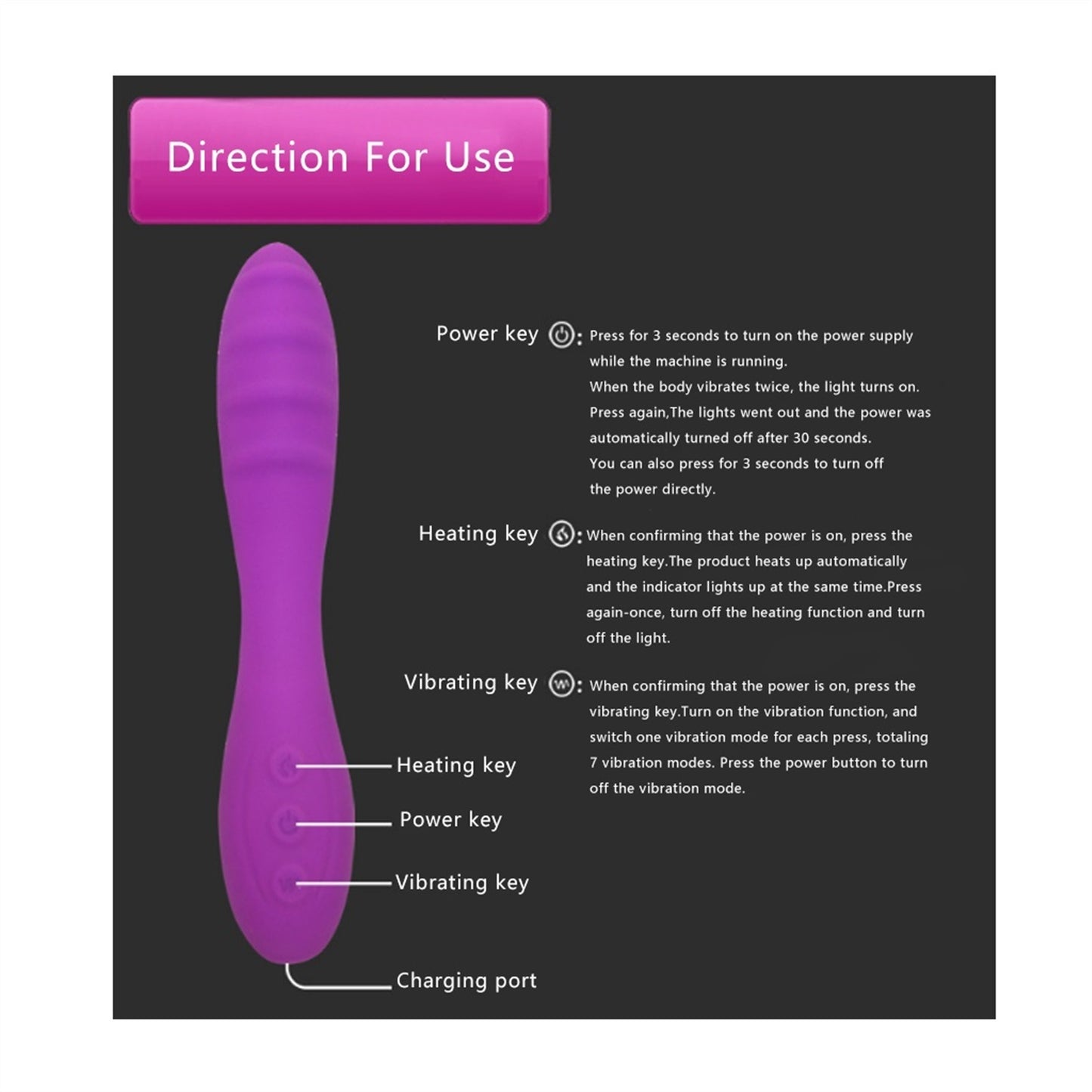 For Women Wand Massager Body Massage Stick USB Rec