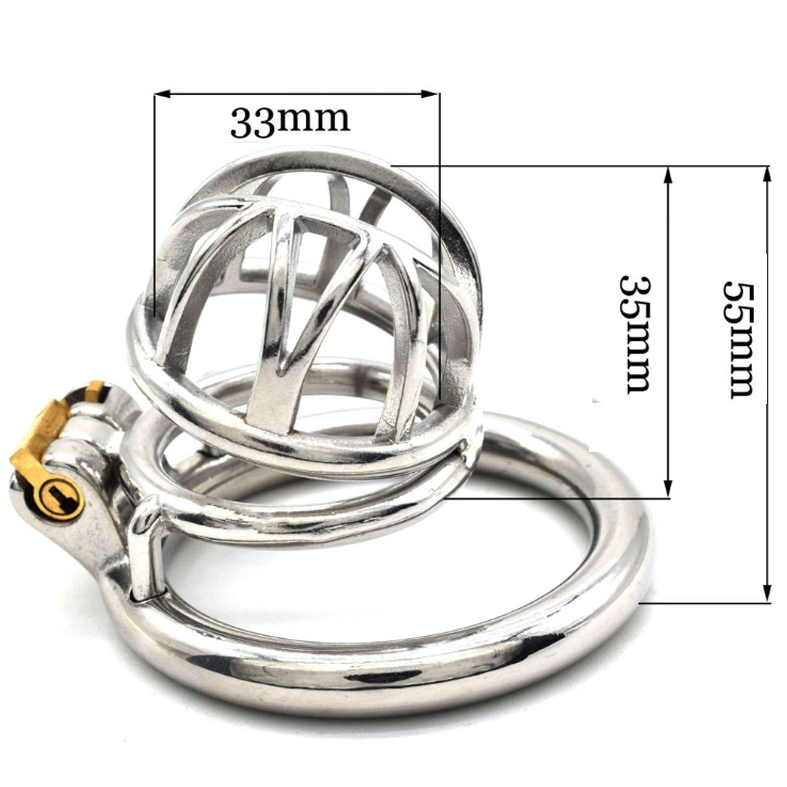 For Male Stainless Steel Metal Protection Cage Wit