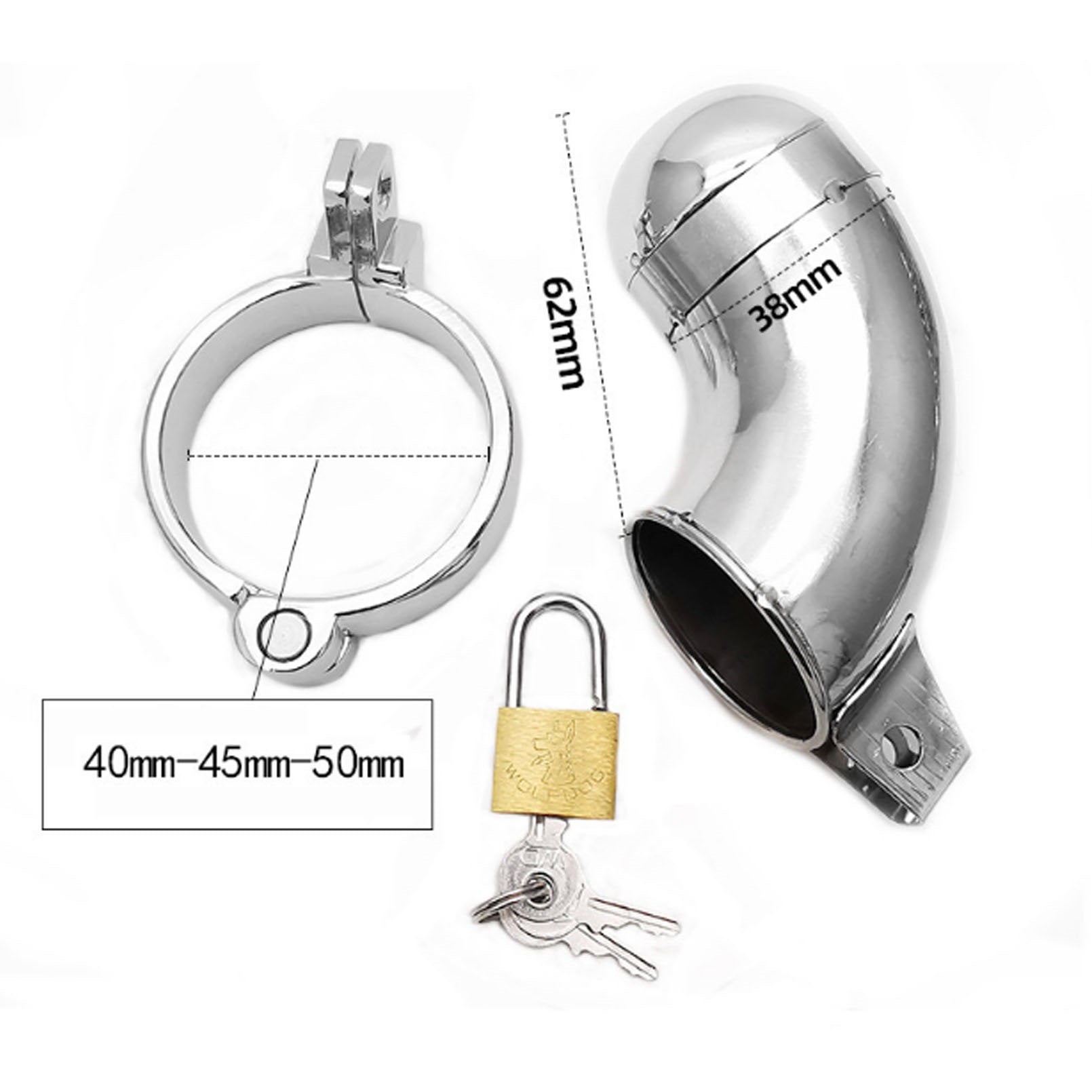 Metal Chastity lock Stainless Steel Protection Coc