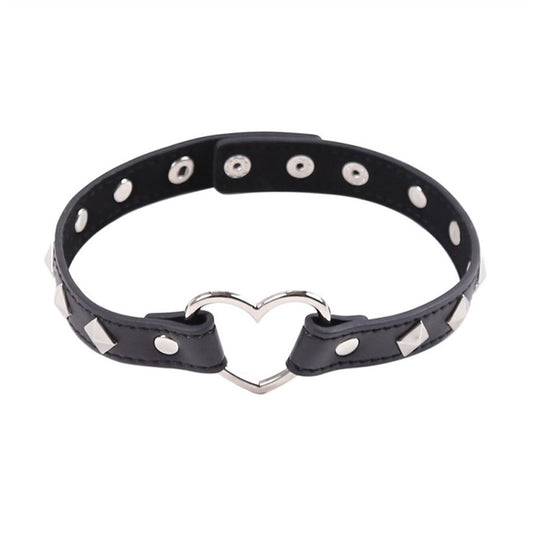 Adult Passion Toy Metal Heart-shaped Collar Couple