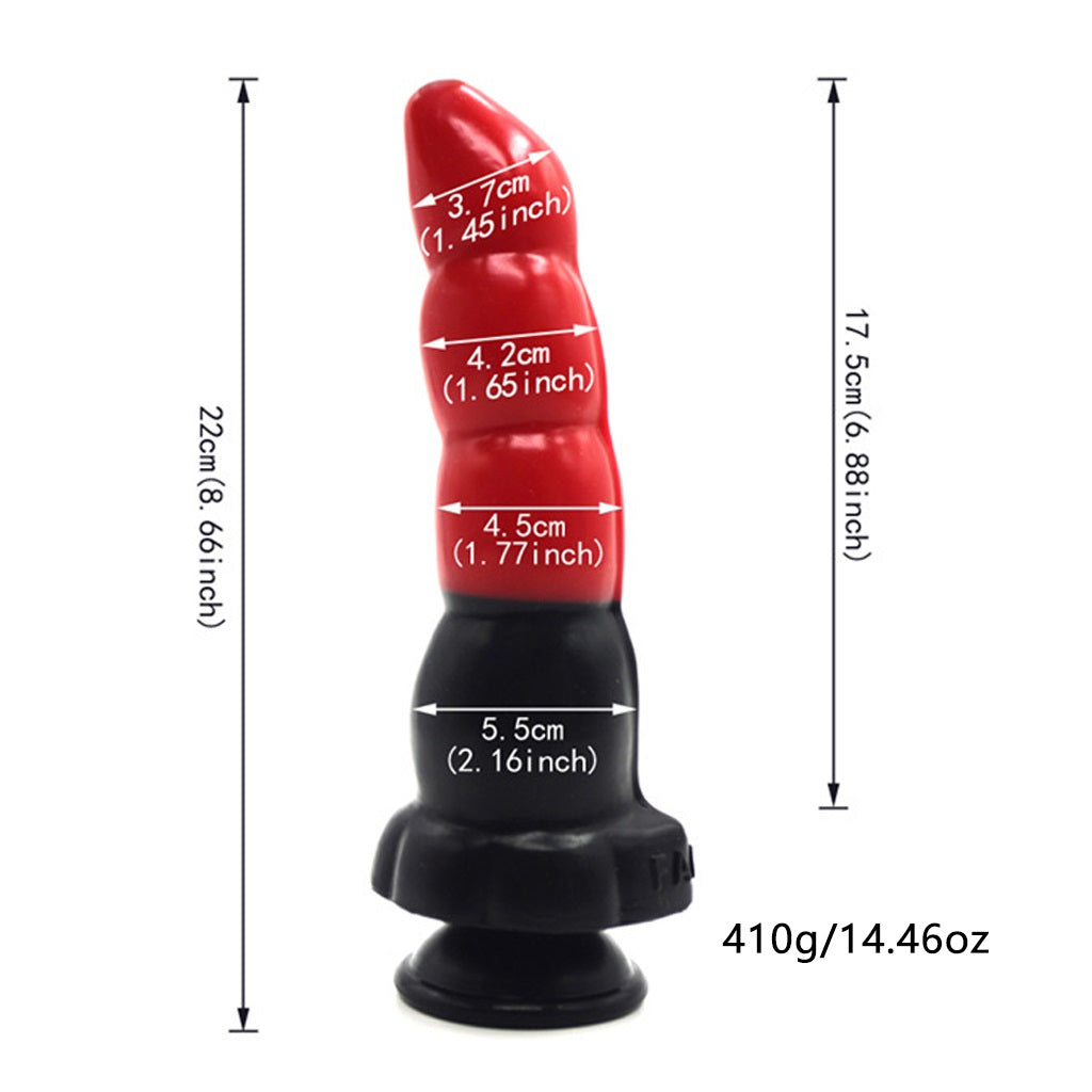 Red SM Anal Plug Sofe Liquid Silicone G-Spot Dildo