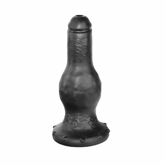 Silicone Anal Plug with Remote Control,Black