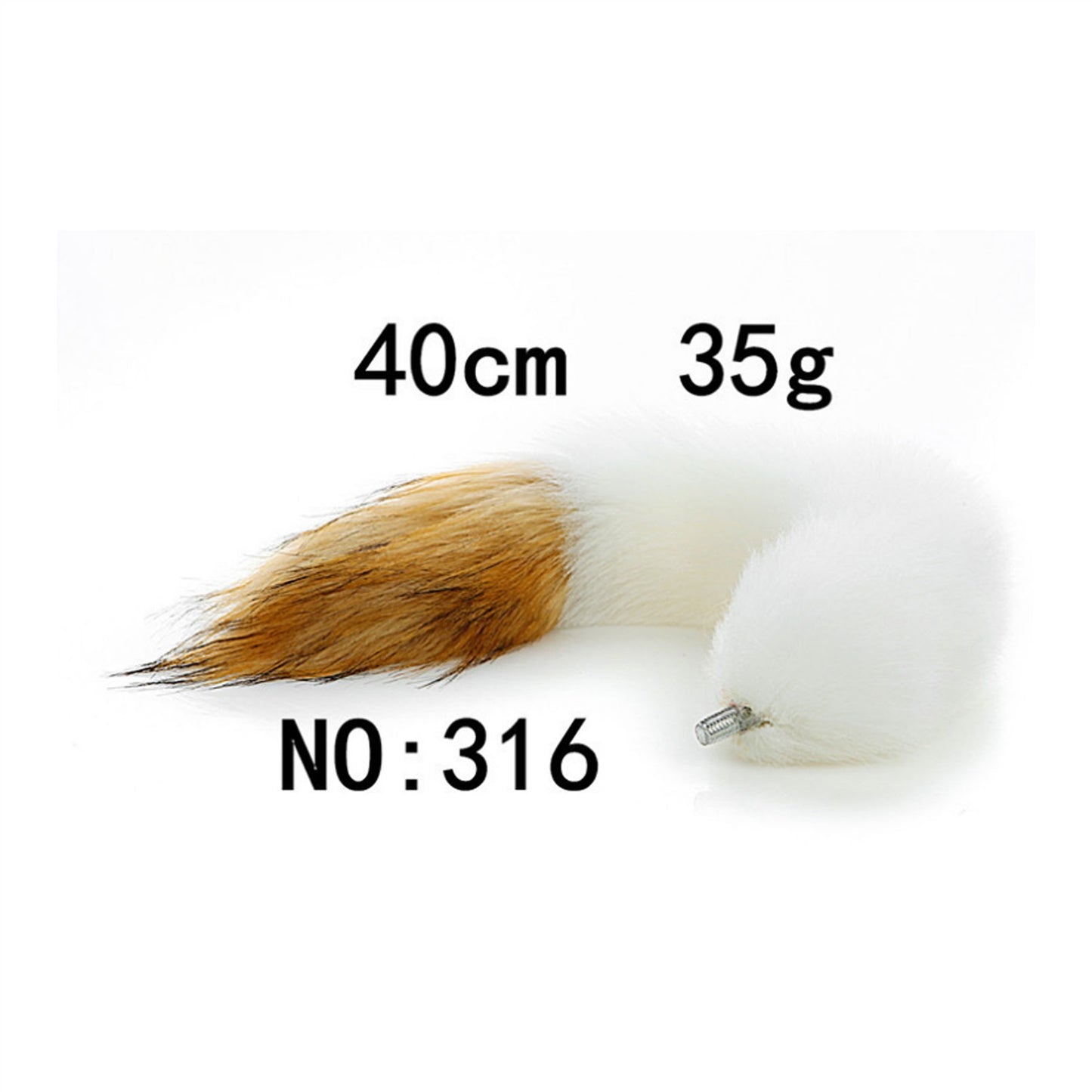 Faux fox tail anal plug ear hairpin set cosplay ad