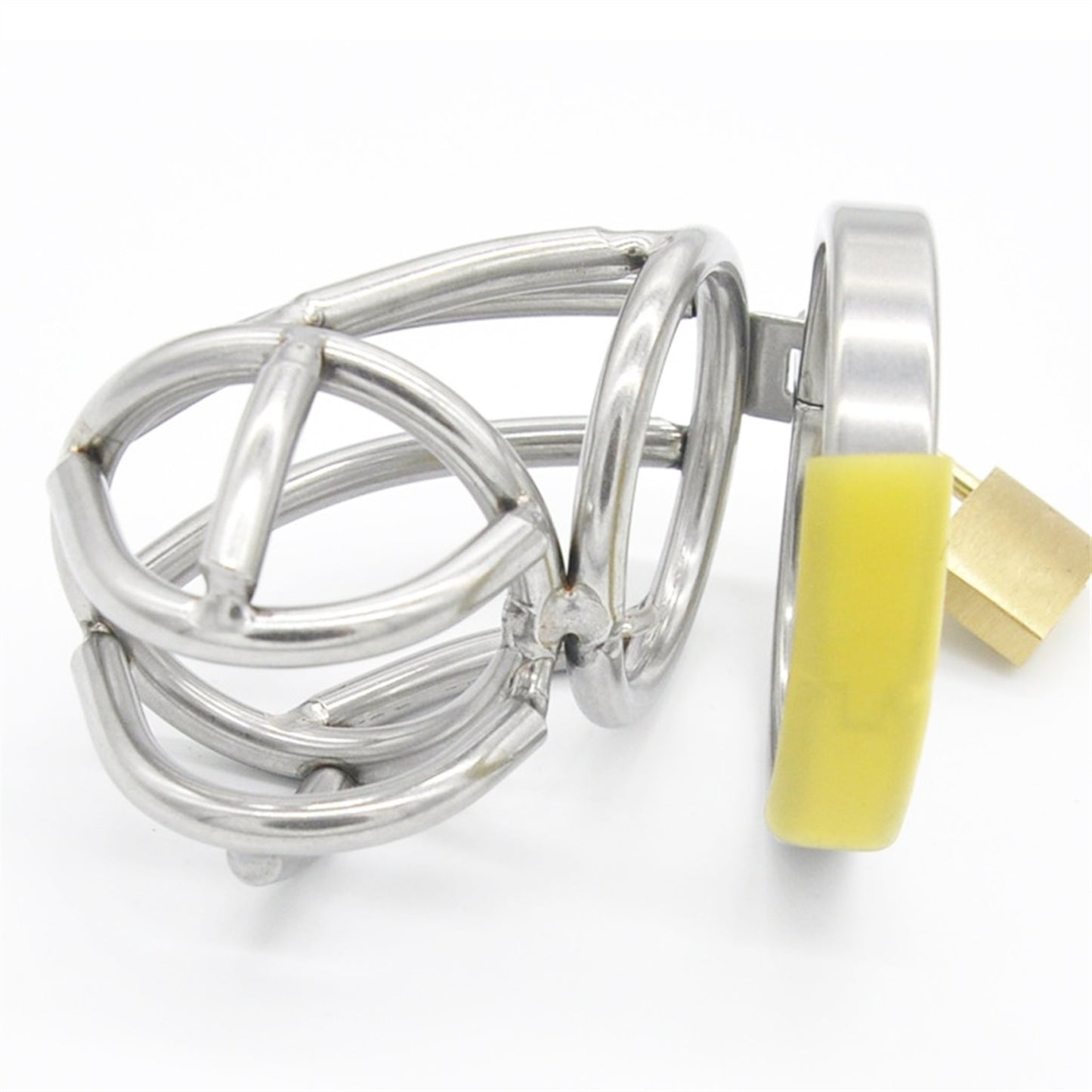 Male Stainless Steel Chastity Device With Catheter