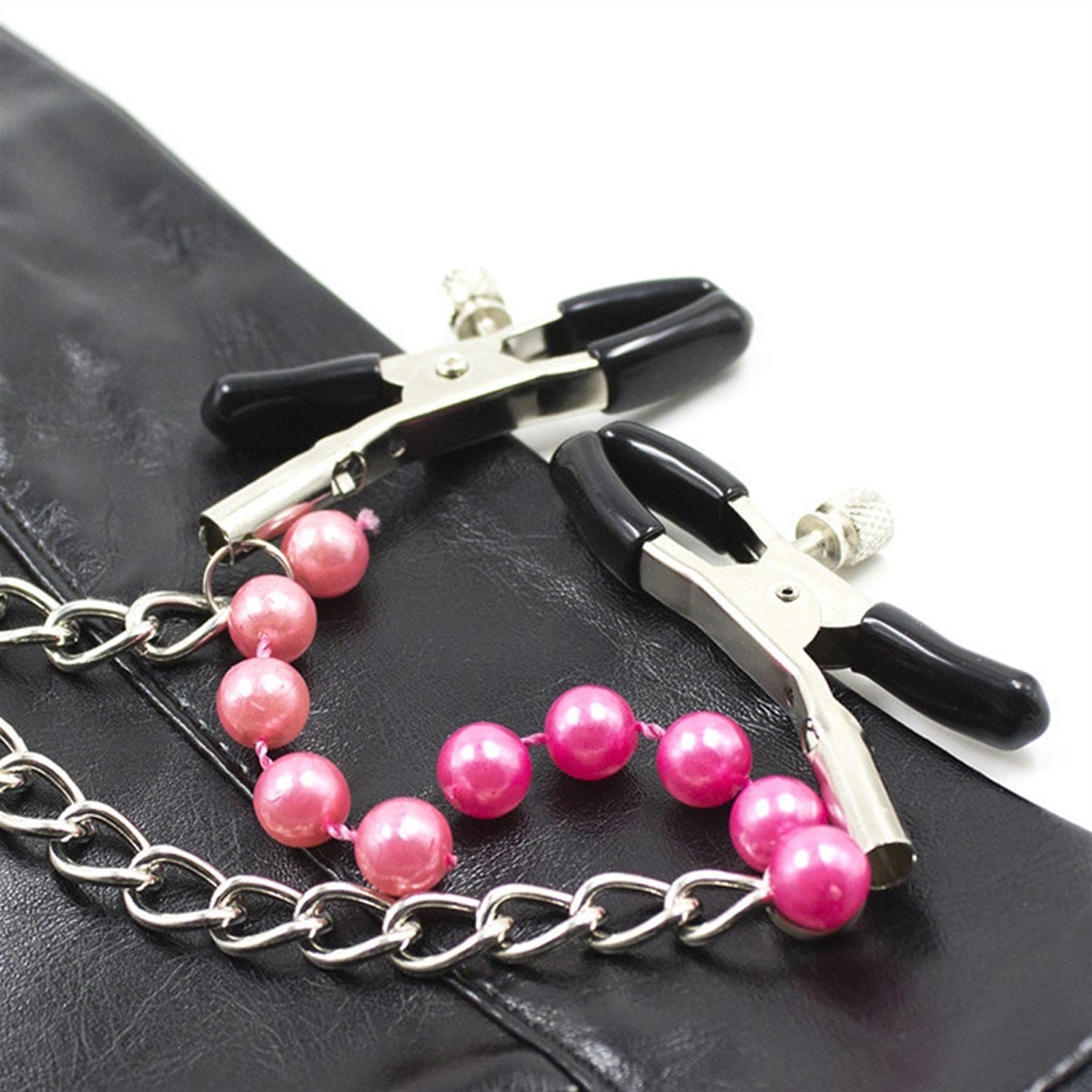 Milk Clip With Chain Pink Decorative Beads For Wom