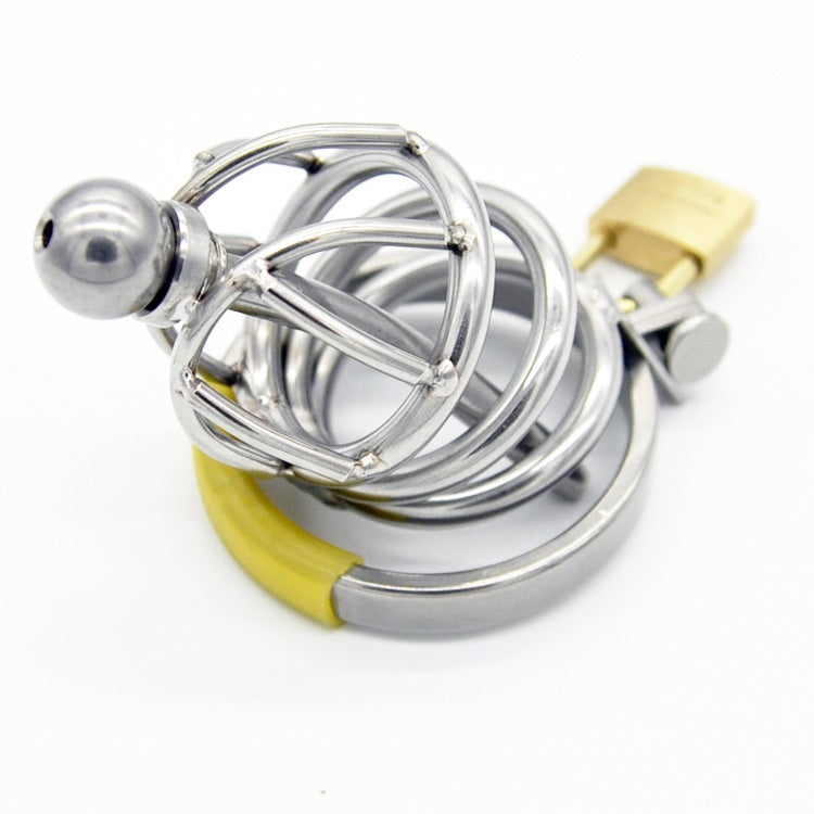 Male Bondage Chastity Cage Device, Stainless Steel