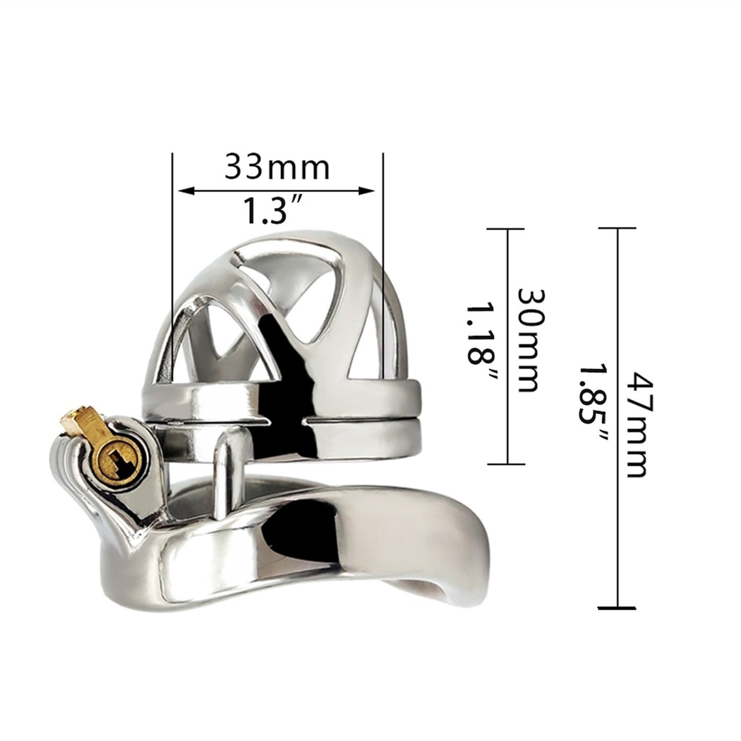 Metal Chastity Lock Male Appliance Penis Restraint