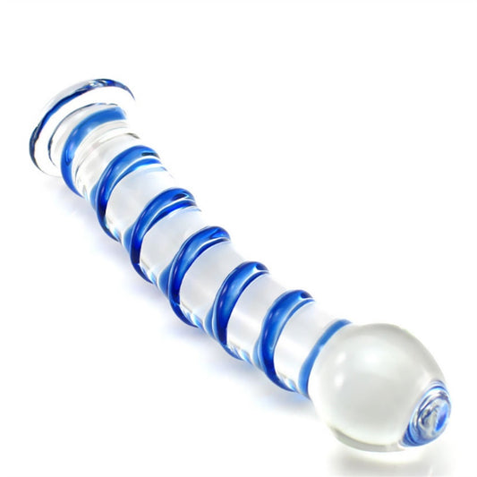 G-spot Back Court Screw Crystal Glass Anus Plug Sm