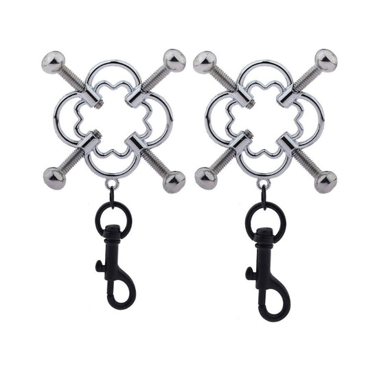 Black Hook Metal Mimi Clip Nipple Clamps With Blac